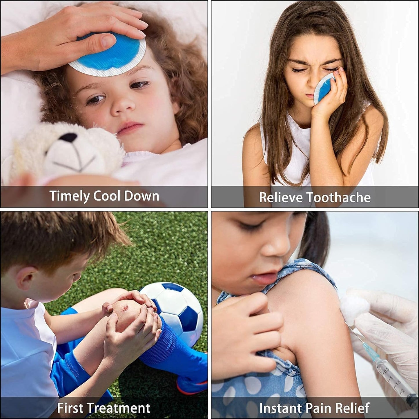 Tutmyrea Reusable Ice Packs for Injuries - 36 Soft Small Cold Compresses for Kids, Pain Relief, Eyes, Wisdom Teeth, Face, Breast, Allergies, Small Wounds