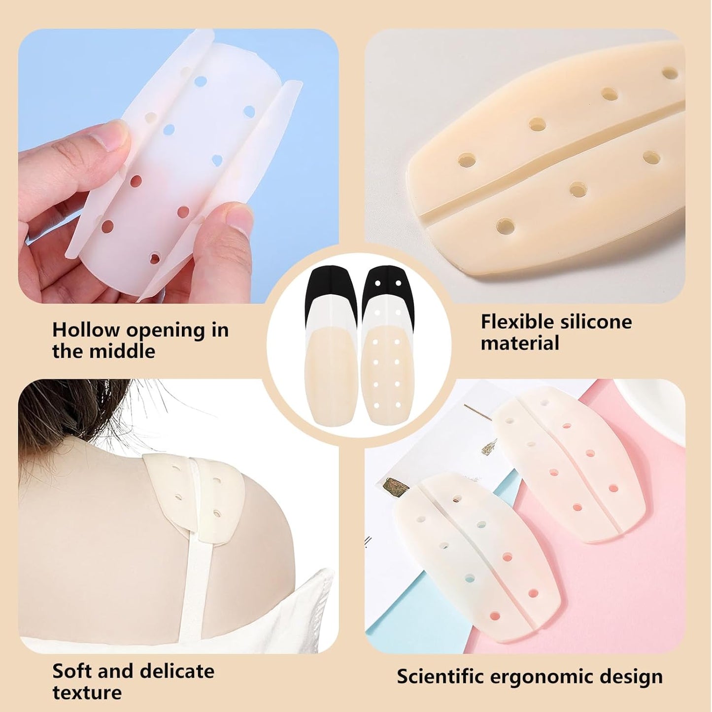 12pcs Silicone Bra Strap Cushions,Anti Slip Shoulder Pads for Women, Soft Gel Strap Holders to Prevent Slipping