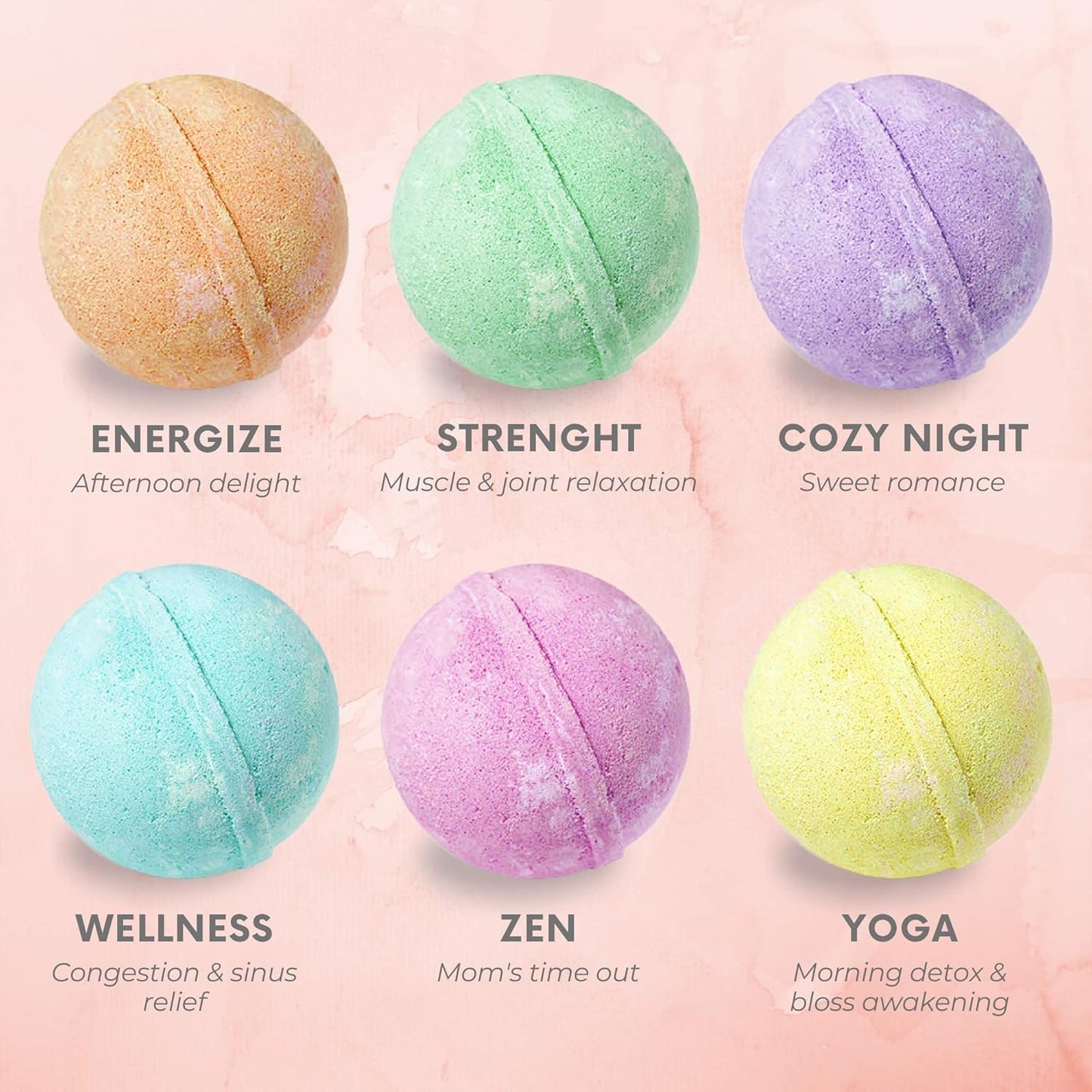 Levitural Bath Bombs Gift Set – Organic & Natural Spa Fizzies for Relaxation, Moisturizing, and Aromatherapy – Perfect for Women, Men, and Kids