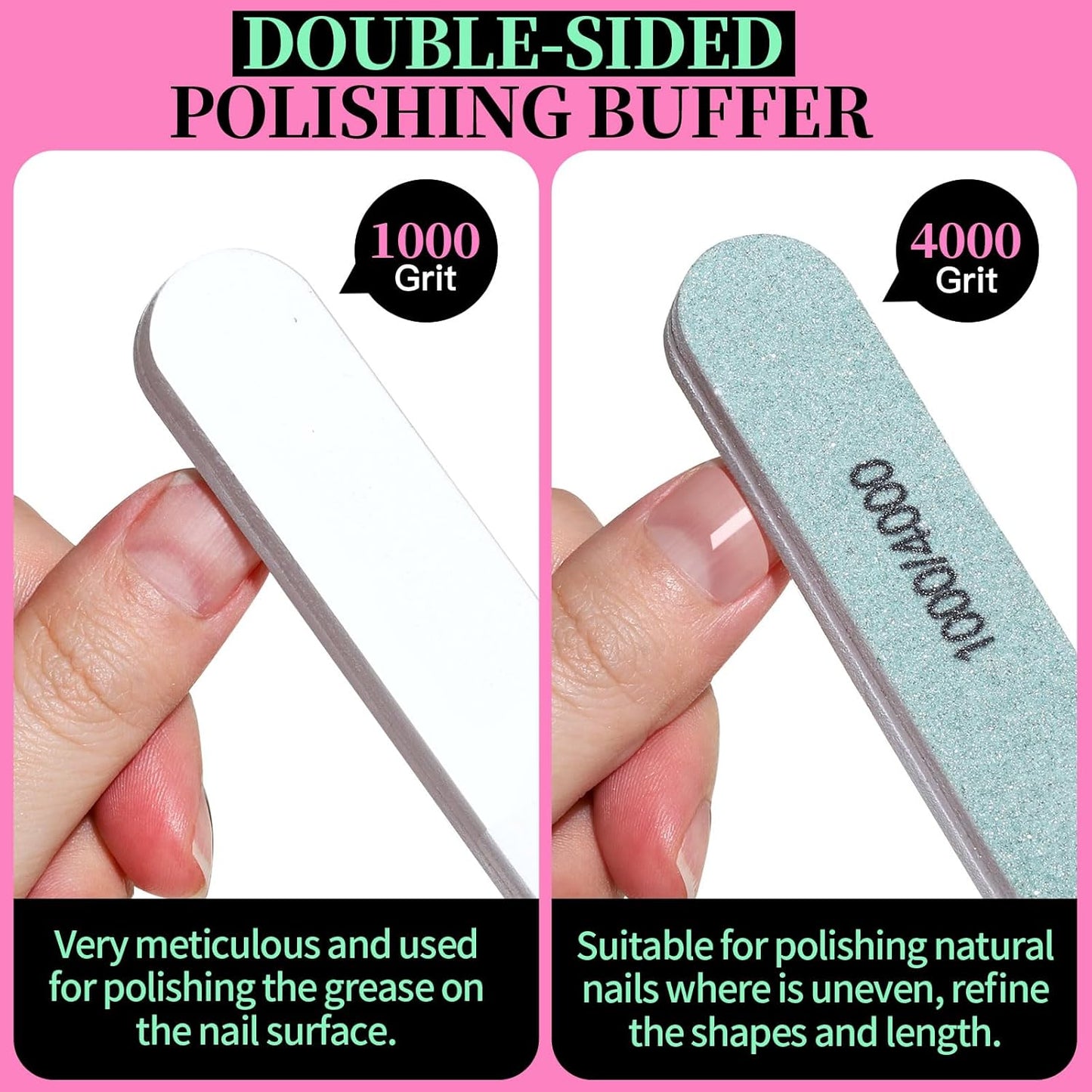 FANDAMEI Nail Buffer Block, 10 PCS Nail Buffer with Different Grit, Buffing Block, Cuticle Trimmer, Nail Tools, Manicure Tools, Nail Care Kit