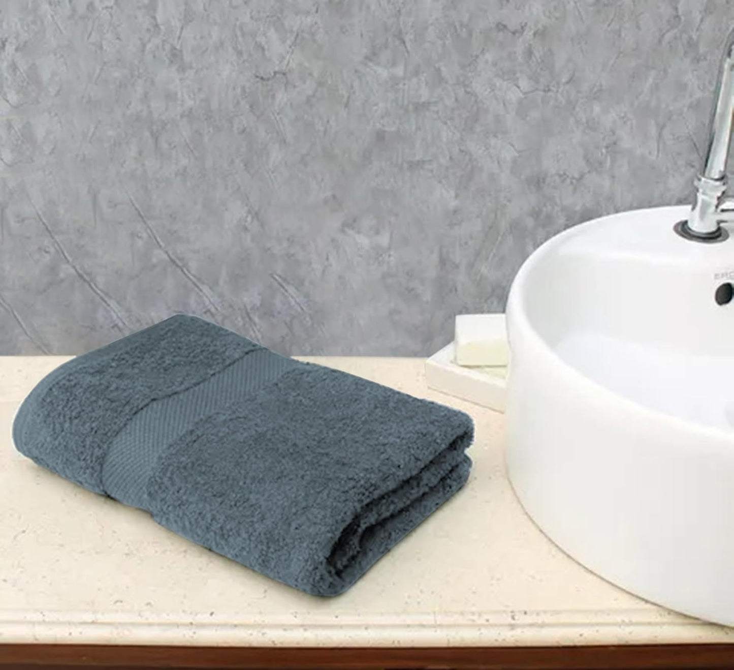 Delara 100% Organic Cotton Towels 650 GSM Plush Feather Touch Quick Dry Hand Towel, Pack of 6 GOTS Certified, Oeko-Tex Green Certified, Organic Cotton Hand Towel, 20"X30"