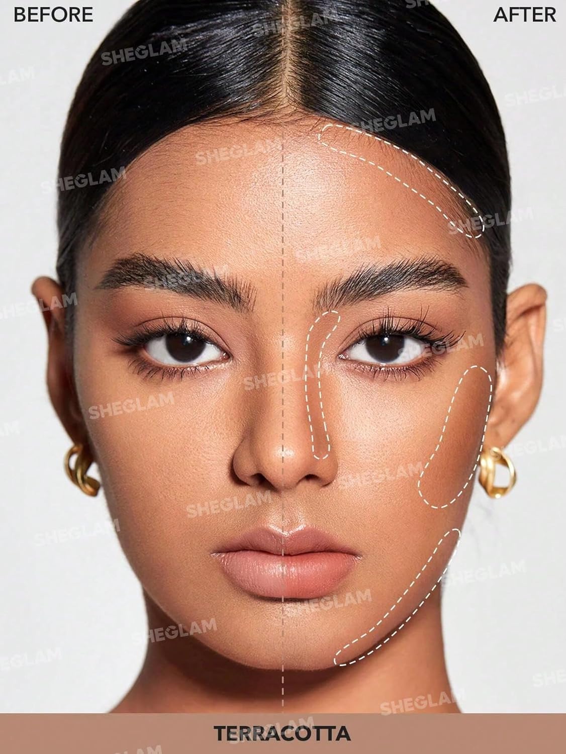 SHEGLAM Snatch 'n' Define Cream Contour Stick Long Lasting Highly Pigmented Sweat Proof Face Bronzer Makeup - Terracotta