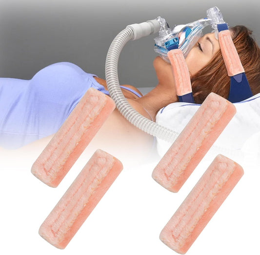 4 Pack Strap Covers Breathable Strap Cushions Work for Most Headgear Straps Can Reduce The Tracks On The Face Made of Soft Fabric Face Pads (Pink)