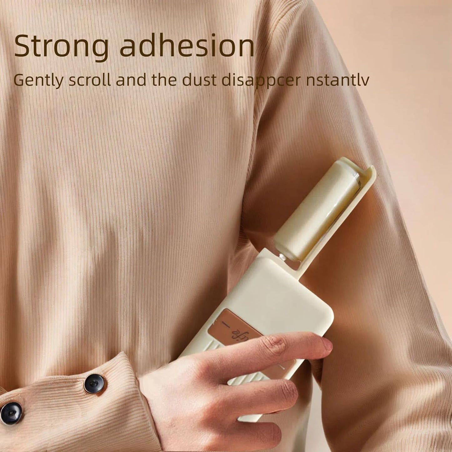 Mini Lint Roller Reusable Travel Lint Rollers for Clothes Portable Lint Remover for Pet Hair Purse Dust Fuzz Washable Sticky Small Size Compact 1.9''×1''×2.9''(White)