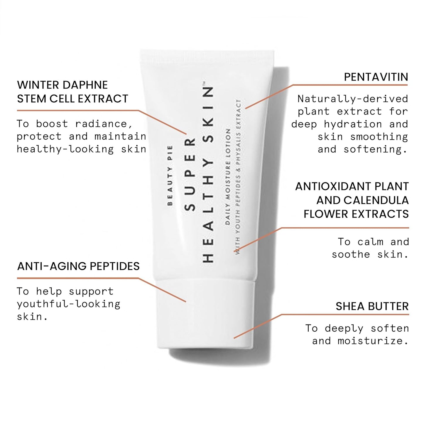 Beauty Pie Super Healthy Skin Daily Moisture Lotion, 200 ml (6.7 fl oz) – Lightweight, Fragrance‑Free Hydrating Cream with Hyaluronic Acid, Peptides & Vitamin E for Soft, Youthful Skin