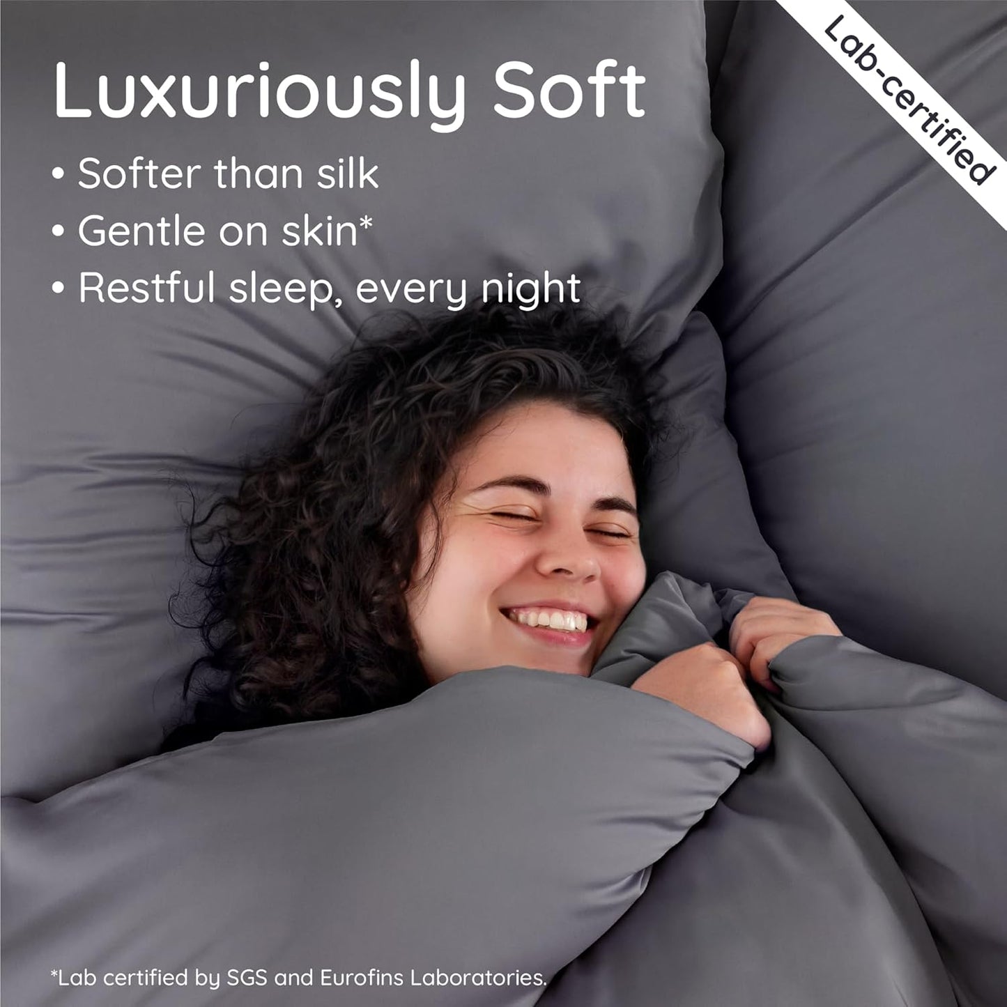 Bambaw 100% Viscose Derived from Bamboo Pillowcases King Size – Set of 2 King Size Cooling Pillow Cases for Hot Sleepers with Envelope Closure, Breathable & Super Soft Pillow Cases (Charcoal)