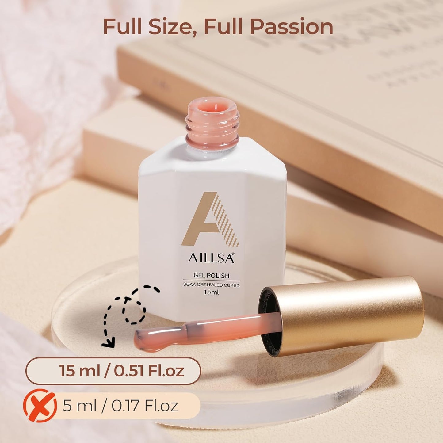 AILLSA Nude Gel Polish Light Natural Jelly Gel Nail Polish Sheer Neutral Color Translucent Gel Polish Skin Tone Soak Off U V Gel for Nail Art French Manicure at Home 0.51 Fl Oz /GB56
