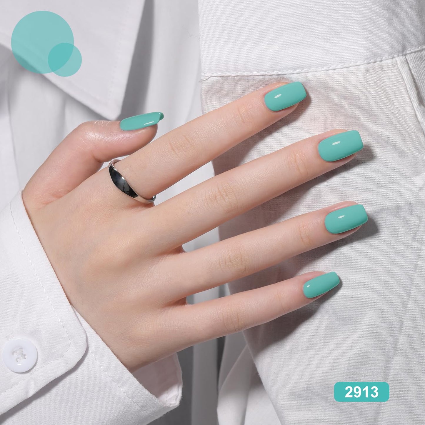 GAOY Blue Gel Nail Polish, Royal Navy Baby Bright Llight Blue Gel Polish Kit for Salon Manicure and Nail Art DIY at Home