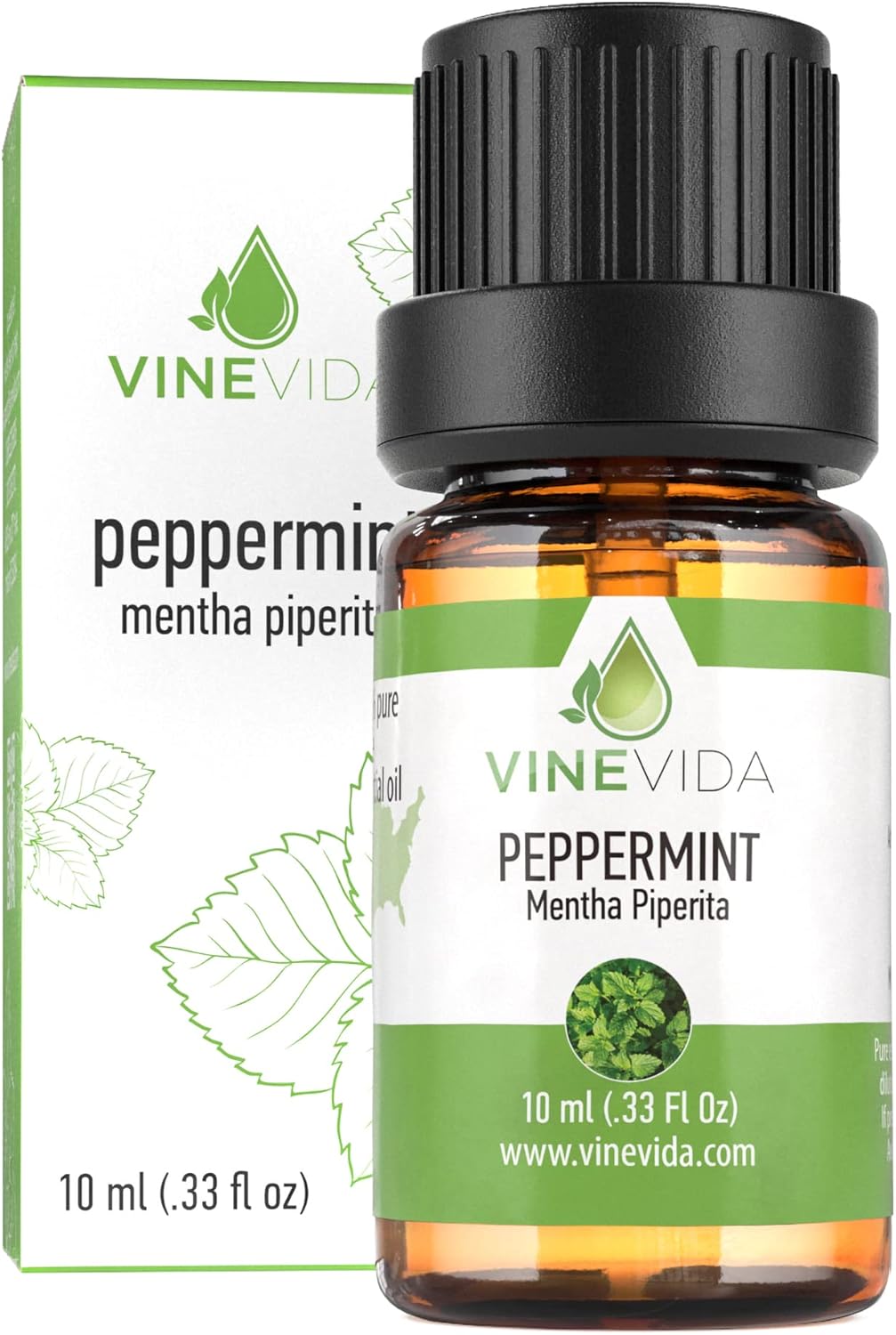 VINEVIDA Peppermint Essential Oil 10 mL - Undiluted Peppermint Oil 10 mL - Peppermint Candle Oil Scent - DIY Candle Scents for Candlemaking - 10 mL Essential Oil for Soap Making Safe for Skin