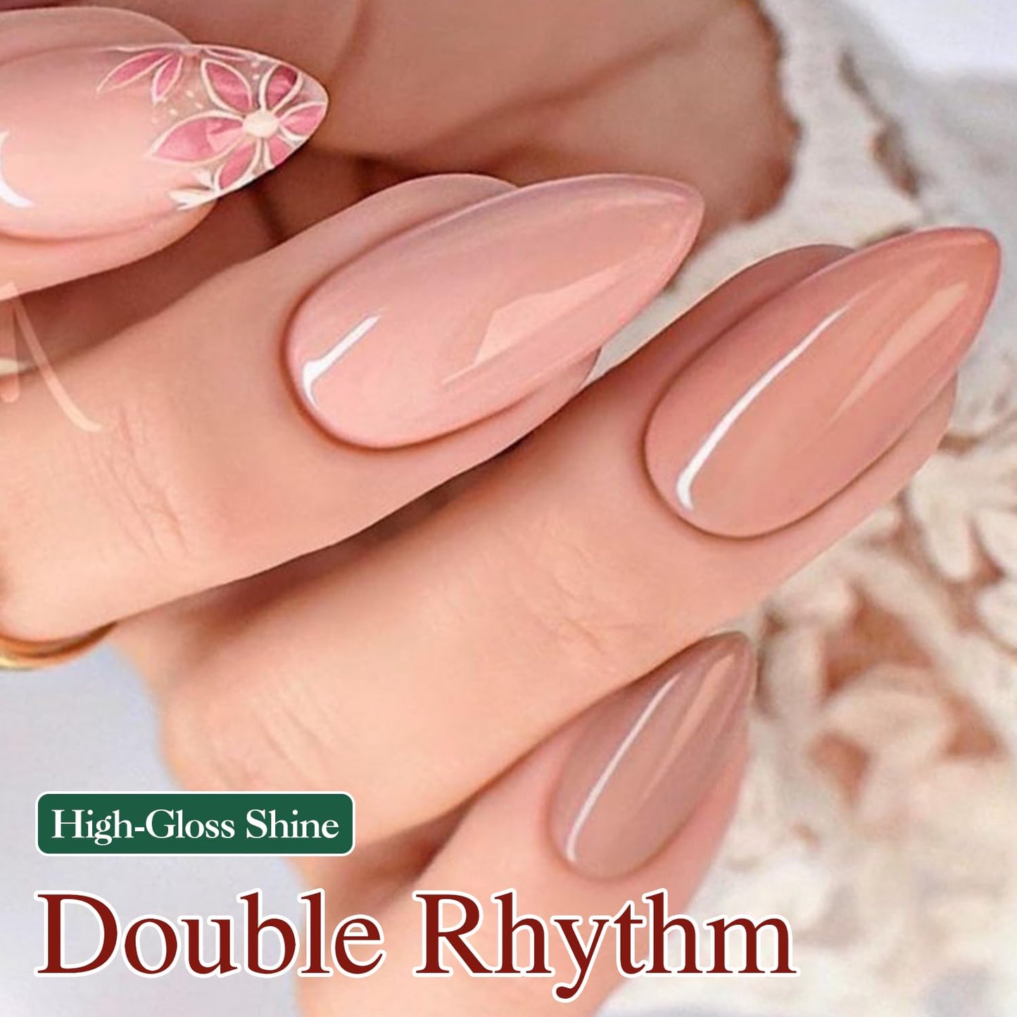 Double Rhythm Gel Polish Set of 6 Colors Baby Light Pastel Milky Gel Polish Starter Kit Art DIY Salon Home (Natural Neutral Nude Pink,Kit 28)