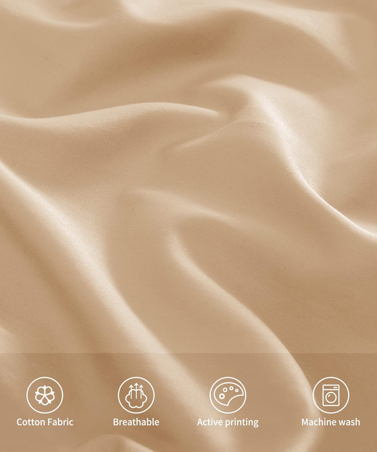 Warmstar Cotton Pillow Cases Queen Size Set of 2, 600 Thread Count Pillowcases 20x30 Inches, Soft Long Staple Cotton Pillowcases Breathable with Envelope Closure,Khaki