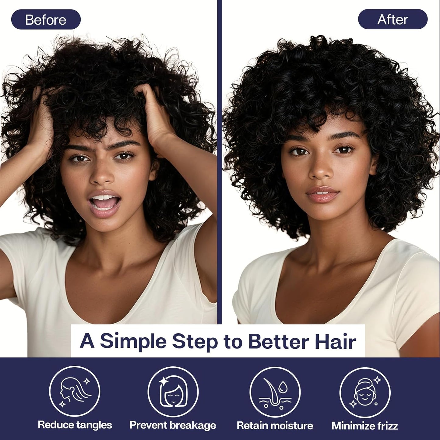 MR&HM Satin Body Pillow Cover, Soft and Breathable Body Pillow Case with Envelope Closure, Cooling and Silky Long Pillowcase for Hair and Skin,Grey (20x54, Navy Blue)