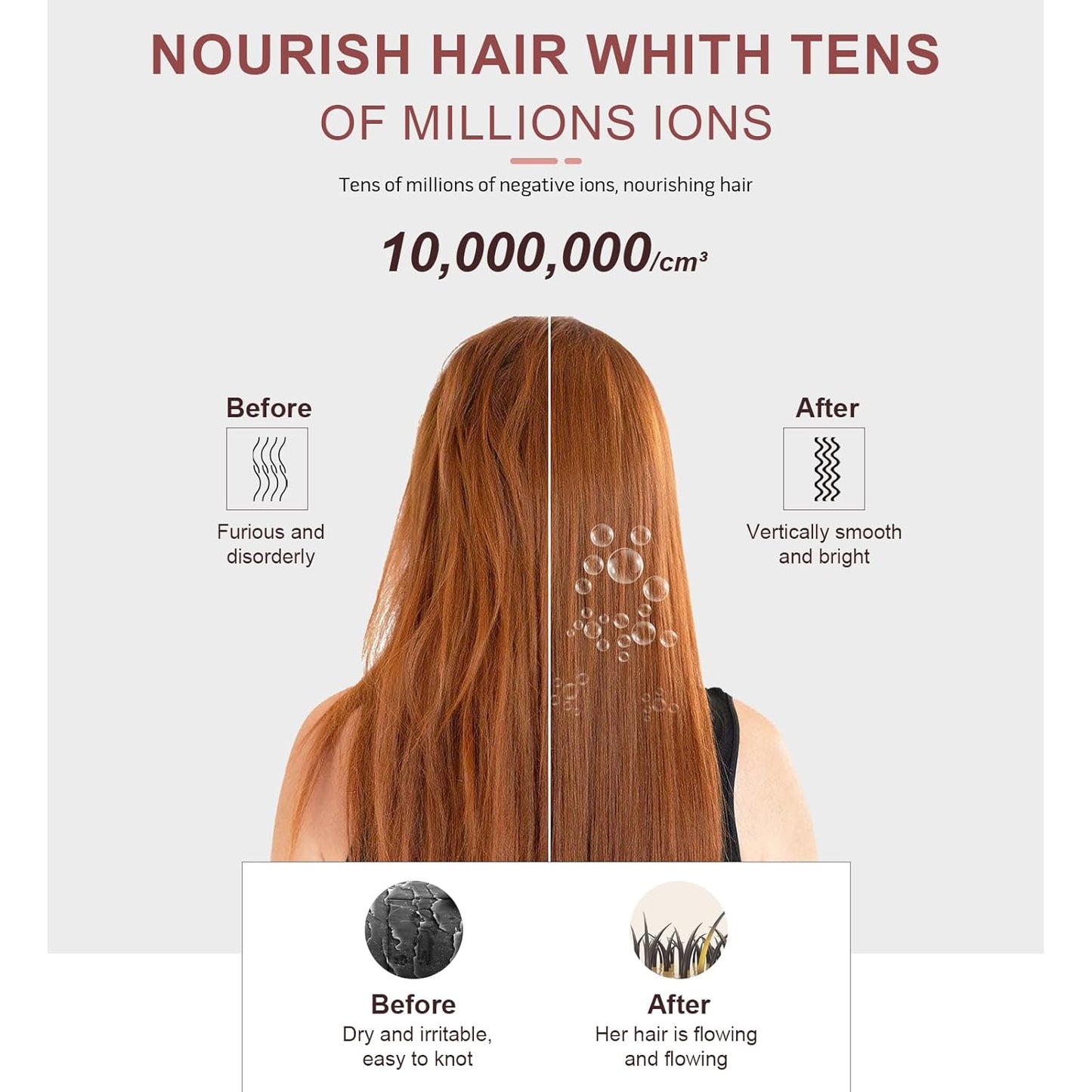 MEGAWISE Pro Ceramic Ionic Hair Straightener Brush for Home Salon, Straightening Hair Brush with 20s Heating Tech, Auto-Off, Anti-Scald with Universal Dual Voltage,Rotatable Power Cord, Black