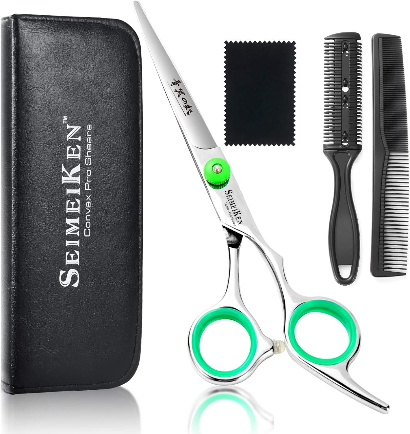 Hair Cutting Scissors – Professional Hair Shears - Premium Stainless Steel Haircut Scissors with Comb and Case - Barber Shears for Salon & Home Use, 6.0 Inch