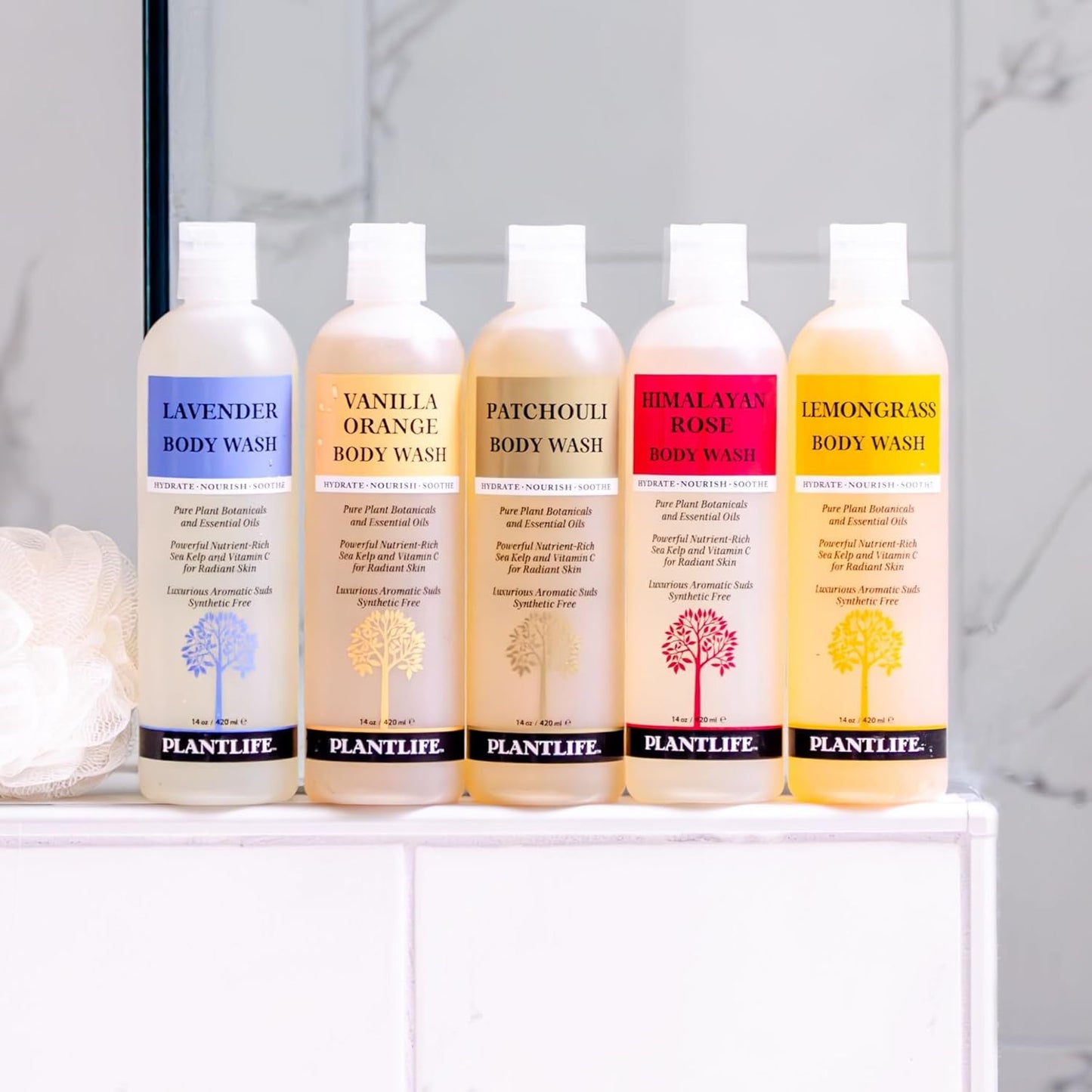 Plantlife Himalayan Rose Body Wash - GMO and Gluten Free Gentle and Moisturizing Body Wash That Contains Only Ingredients Straight from Nature - Manufactured in the USA 14 oz