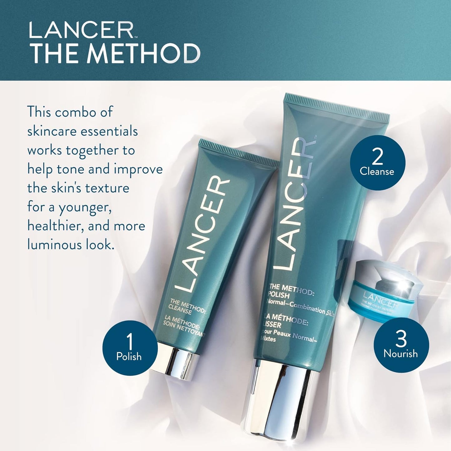 Lancer Skincare The Method: Cleanse Face Cleanser, Daily Face Wash with Salicylic Acid, Normal or Combination Skin, 4.05 Fluid Ounces