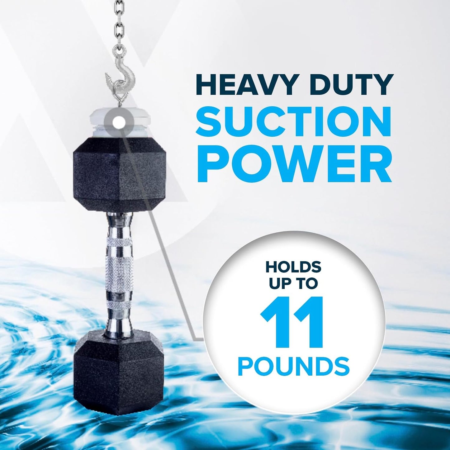 SlipX Solutions On The Dot Power Lock Suction Cup Hook, Razor Holder & Phone Cradle (Perfect for Shower & Mirror, Holds 11 lbs), No-Drilling, No Tools, Rust-Proof, Waterproof, Removeable