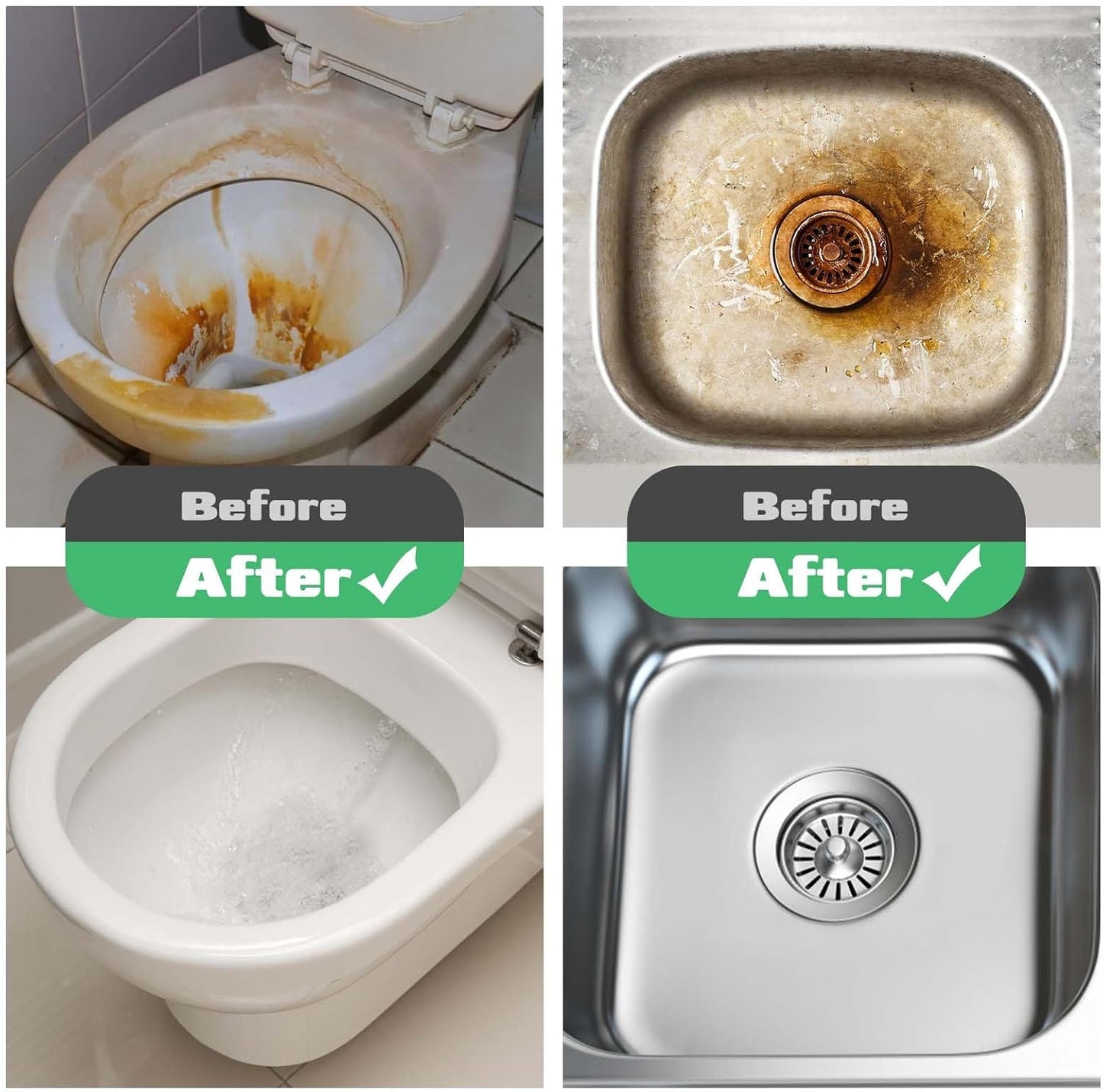 CONLI 8 Pack Pumice Stone Toilet Bowl Cleaner, Toilet Pumice Stone with Handle Remove Toilet Bowl Hard Water Rings Suitable for Cleaning Toilet Bathroom Kitchen Sink Grill