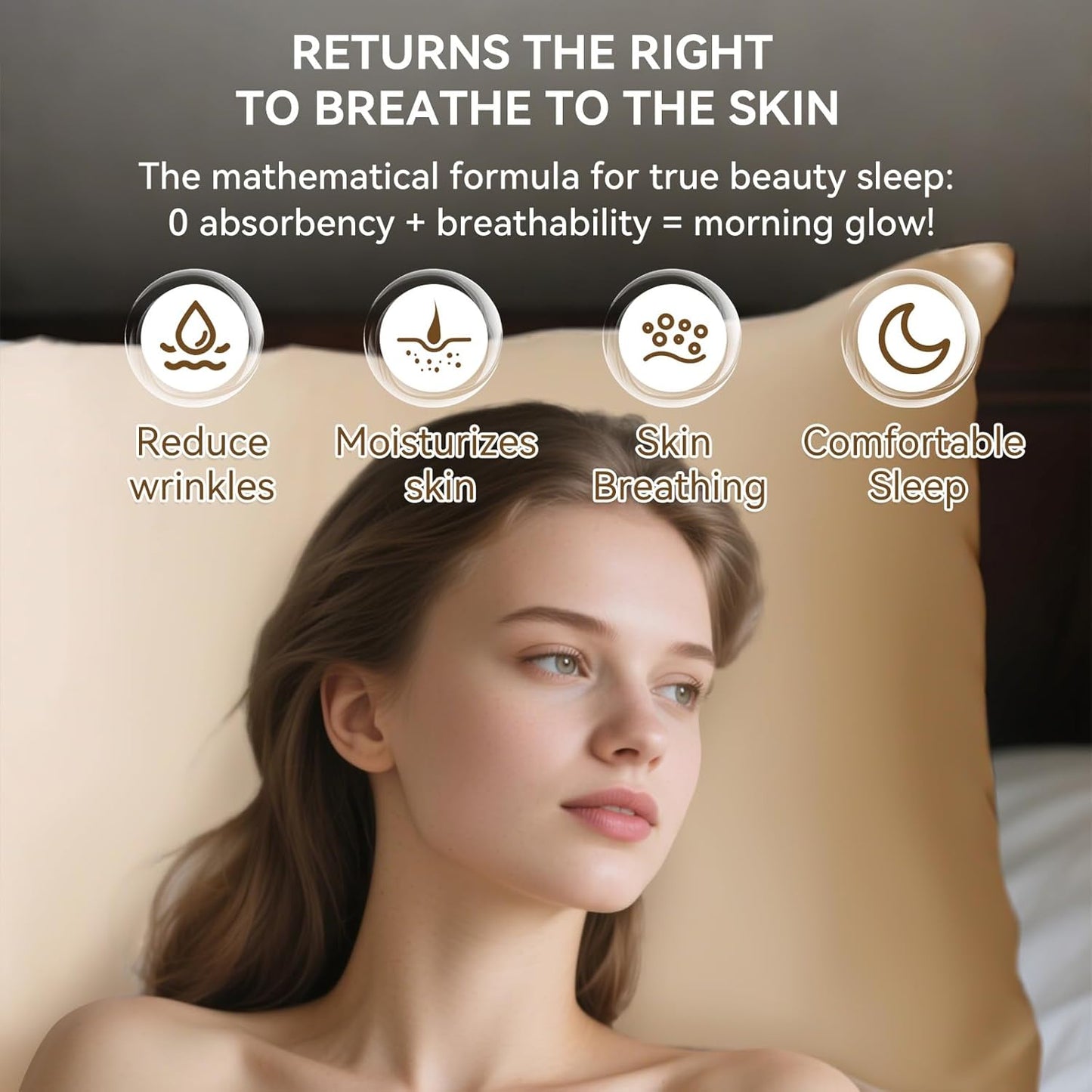 Tyfitb Satin Pillowcase Set for Hair & Skin Care – Cooling, Hypoallergenic, Anti-Frizz, Wrinkle-Free – Soft, Luxurious Pillowcases with Envelope Closure – 2-Pack, King Size 20x36, Gift-Ready