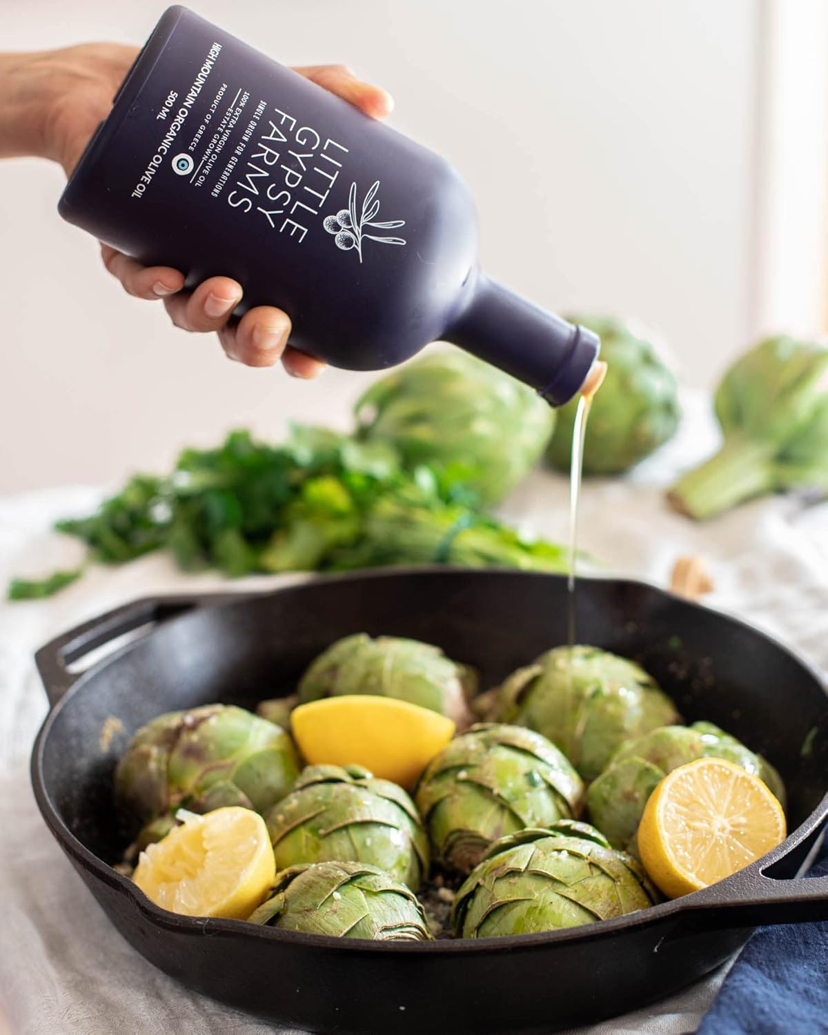 High Mountain Organic EVOO from Little Gypsy Farms | Extra Virgin Olive Oil from a Single Estate in Greece | First Cold-Pressed | High Polyphenols & Amino Acids | Non-GMO | 350ml (2 Pack)