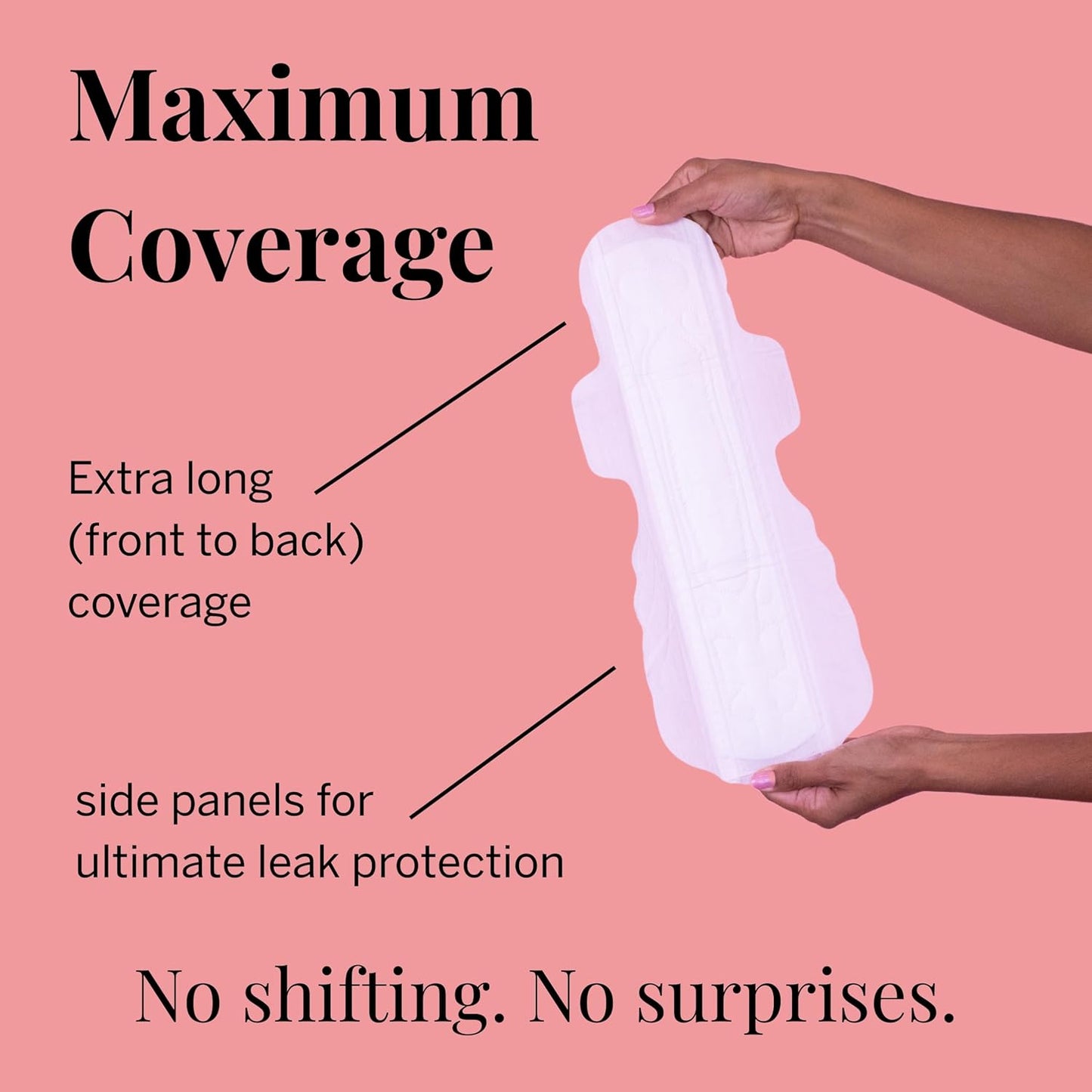 Pixie Cup Organic Cotton Postpartum Pads for Women - Extra Heavy Absorbency with Wings - Leak-Proof, Hypoallergenic & Unscented - Compostable, Biodegradable - 24 Count