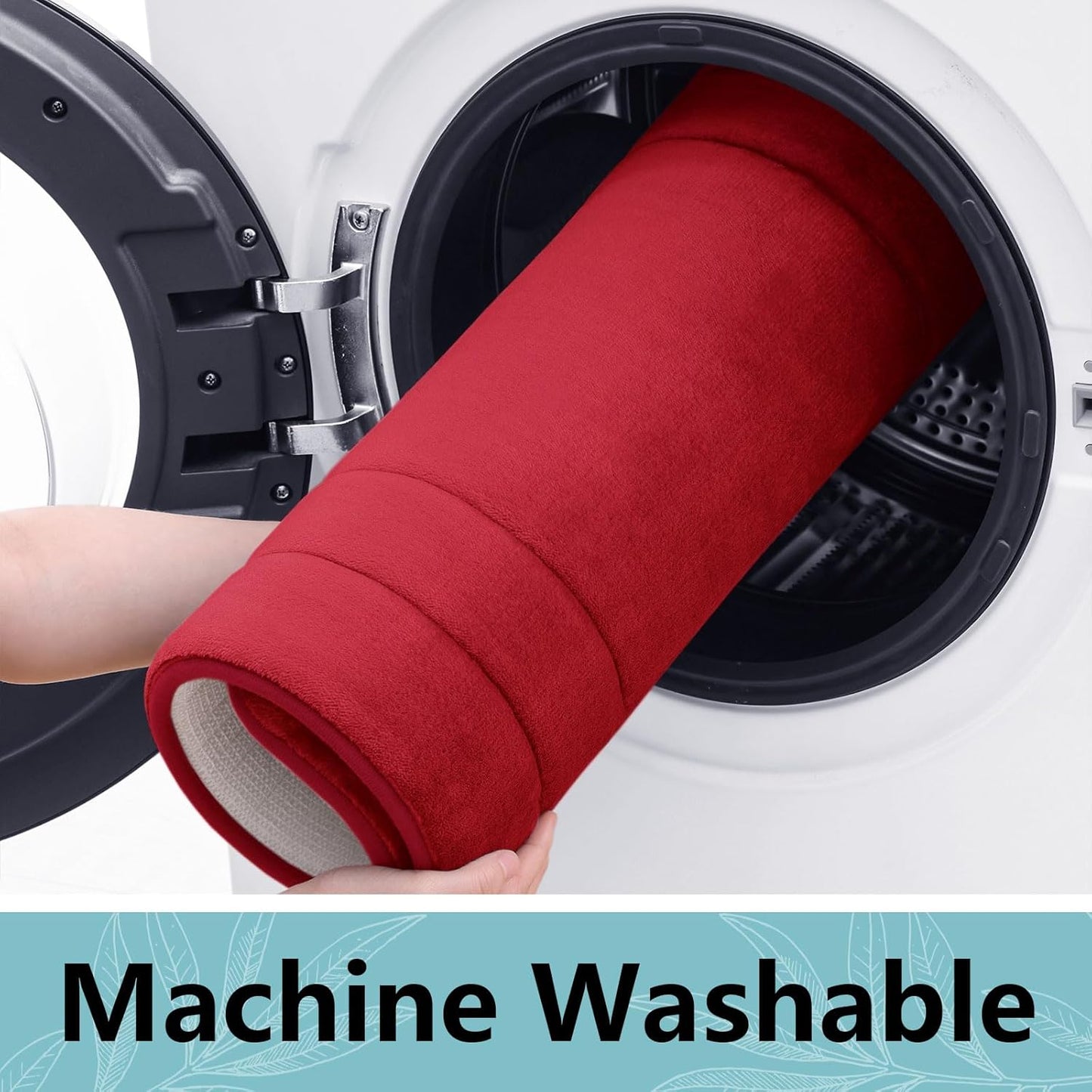 Arotive Memory Foam Bathroom Rug Mat 30x20, Ultra Soft and Absorbent Bath Mat, Machine Wash Dry, Comfortable Bath Rug Carpet for Bathroom Floor, Tub and Shower, Red