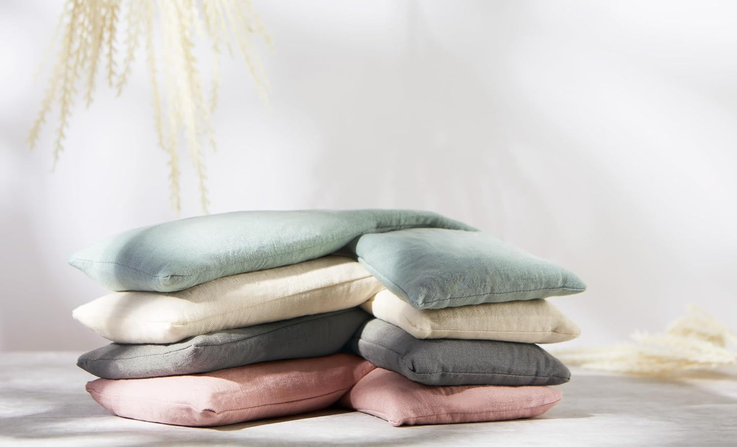 Bucky Linen Hot & Cold Body Wrap, Natural Buckwheat Filling, Gray, 16x5-inch