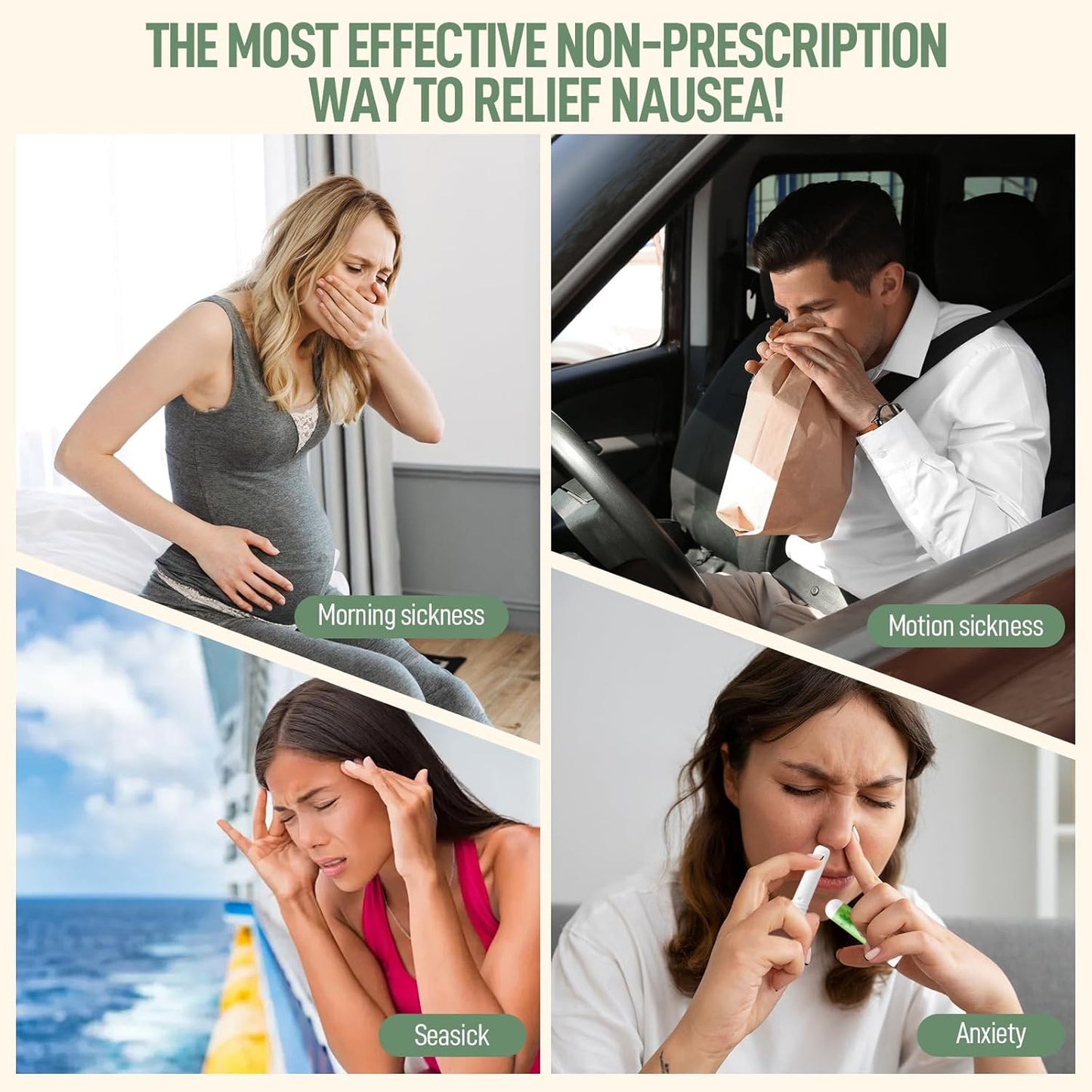 Hion Nausea Relief Inhaler-Clove, 100% Natural Essential Oils Inhalers