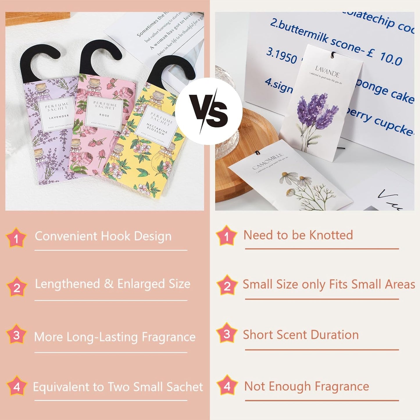 Large 12 Packs Jasmine Hanging Closet Deodorizer Air Freshener Long Lasting Scented Sachets Smell Goods for House