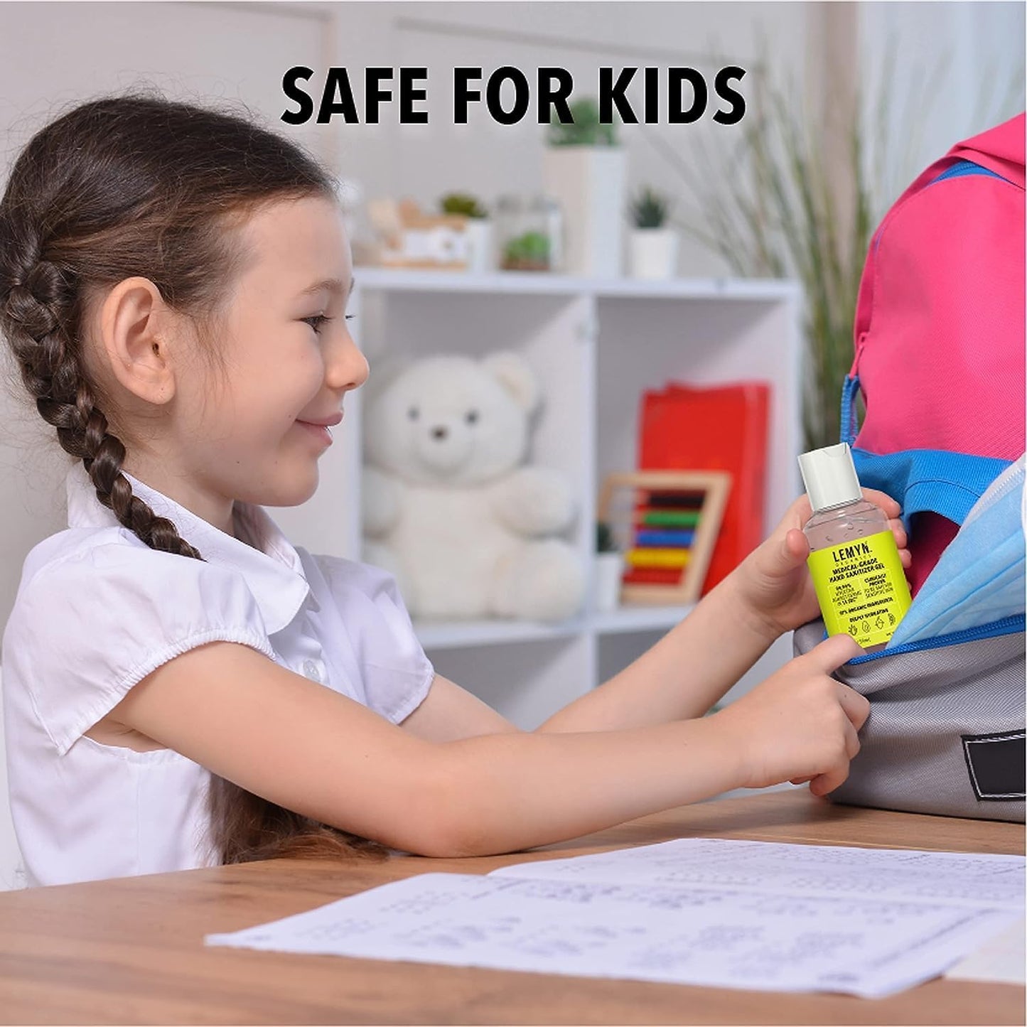 Medical Grade Hand Sanitizer Gel - 97% ORGANIC - 8 FL.OZ. with PUMP (PACK OF 4)