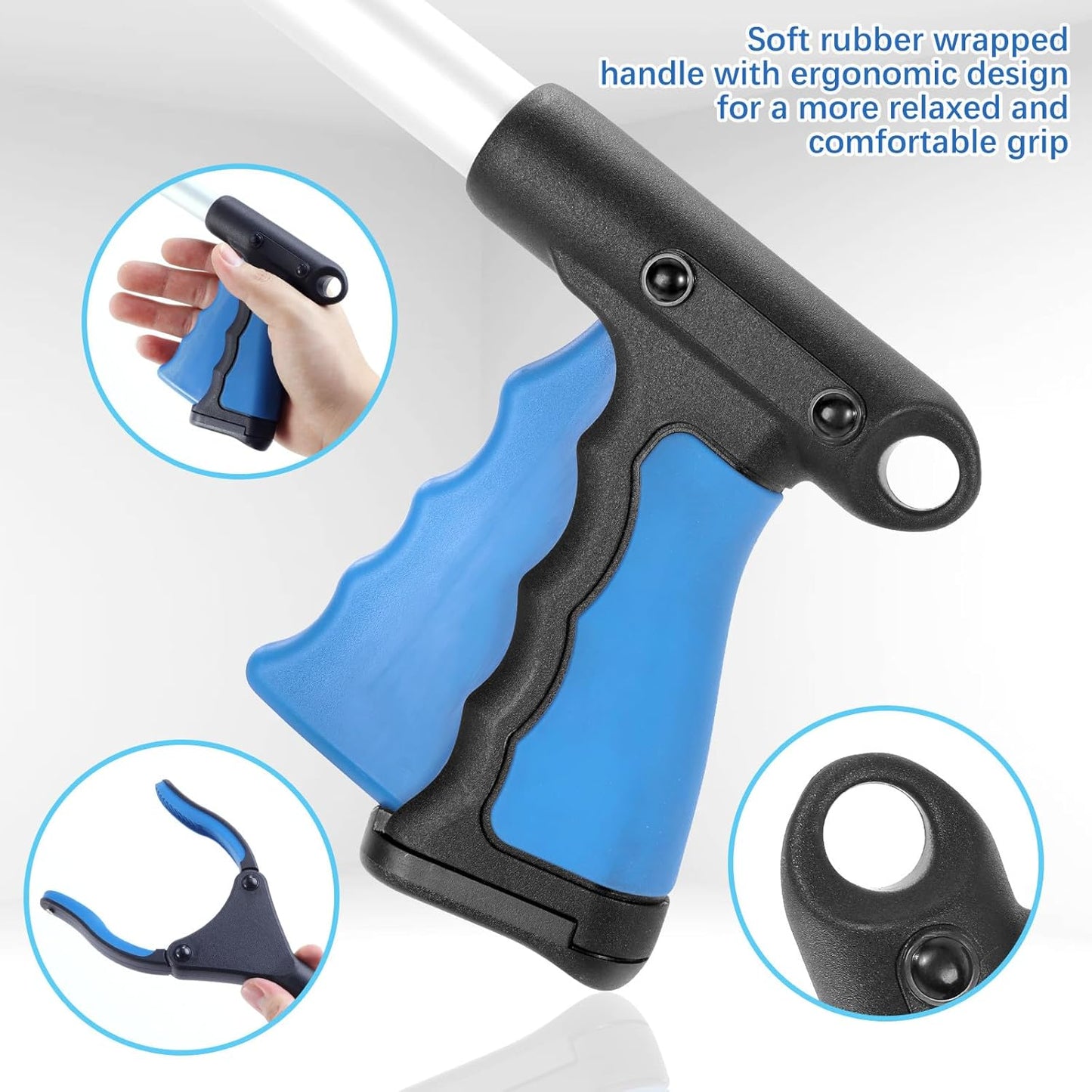 Upgraded 31 Inch Grabber Reacher Tool for Seniors, Trash Picker Upper- Anti Slip Wide Jaw, Stable Center of Gravity, Folds to 12.8 Inch Easy Storage Ideal for Trash Pickup & Surgery Recovery