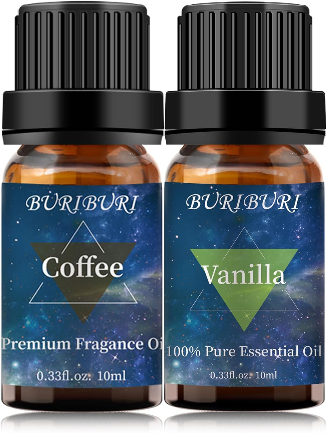 BURIBURI Vanilla Oil and Coffee Essential Oil Set 10ml, 100% Pure Vanilla Essential Fragrance Oil for Diffuser, Massage