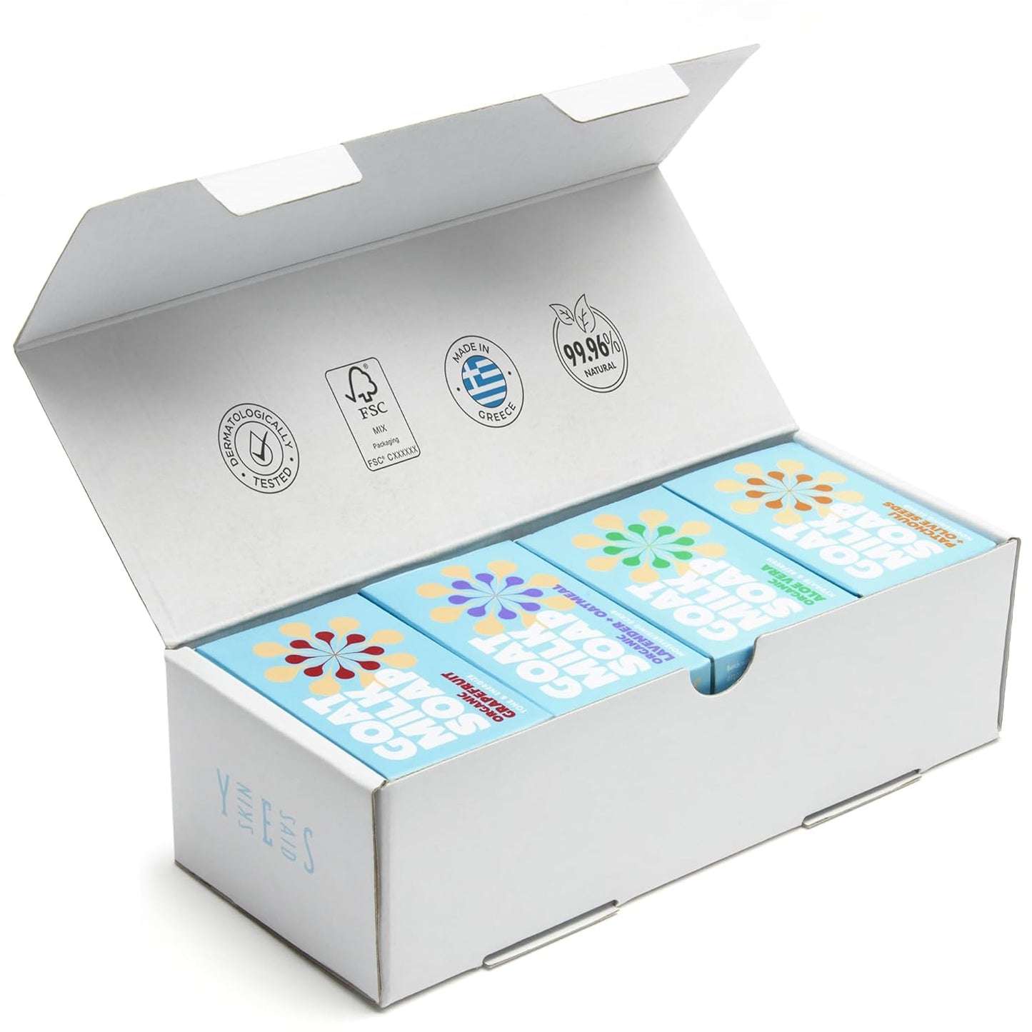 Goat Milk Soap Bars - Set of 8 Pieces - All Natural, Organic, Goats Milk Soap Bars - Nourishing, Ideal for Sensitive Skin - Perfect for Kids, Men, and Women of All Ages