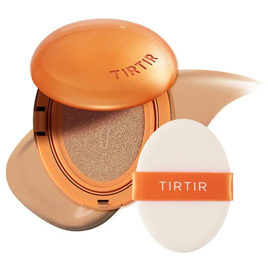 [*Mini Size*] TIRTIR Mask Fit Ai Filter Cushion Foundation | AI-Like Semi-Matte Finish - Up to 72-Hour Medium to Full Coverage Korean BB Cushion Make up Beauty, #27C Cool Beige, 0.15 Fl Oz