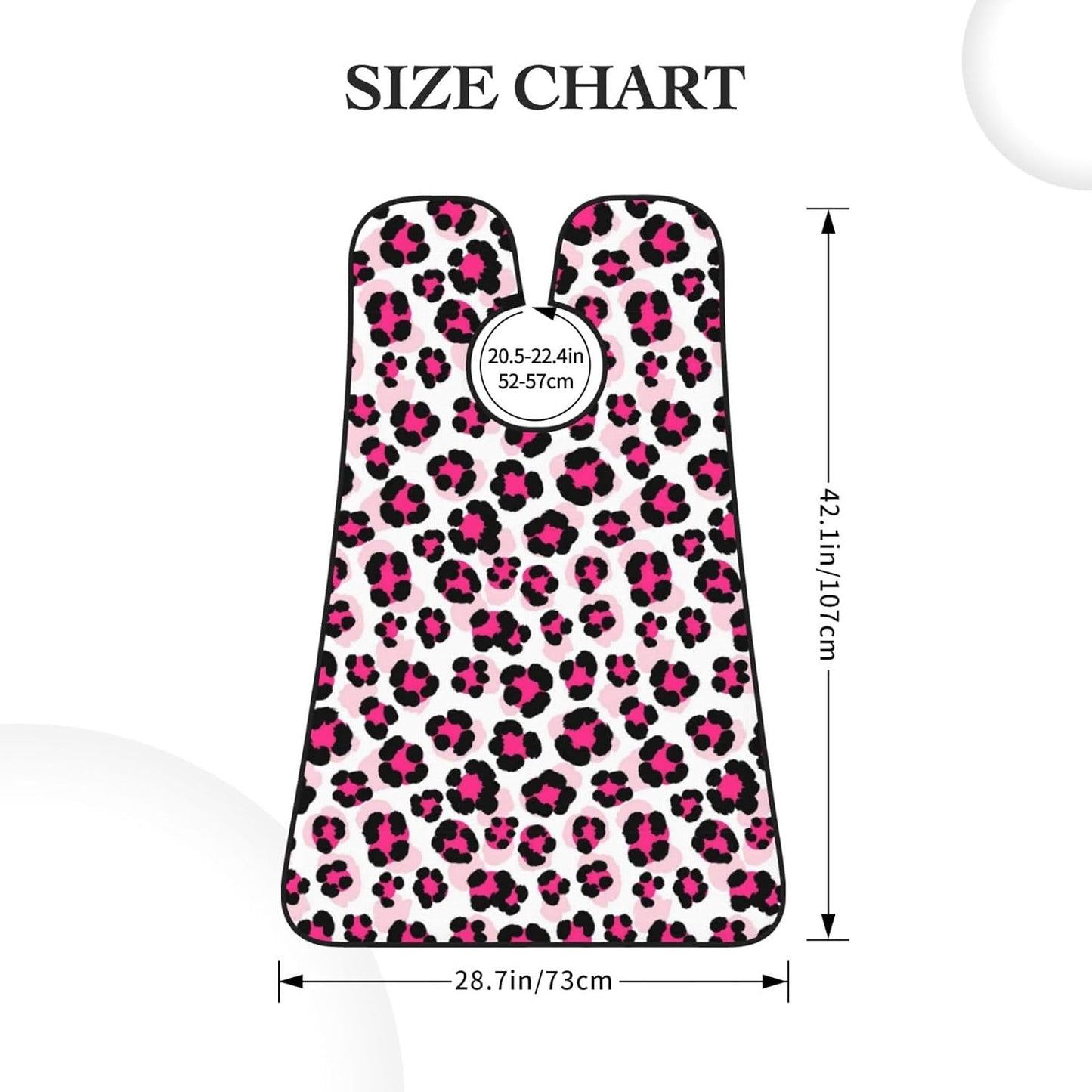 Non-Stick Beard Shaving Bib, Hair Catcher Apron with Suction Cups, Waterproof Grooming Tool for Men Husband, Pink Cheetah Animal Skin Leopard Print Shave Bib