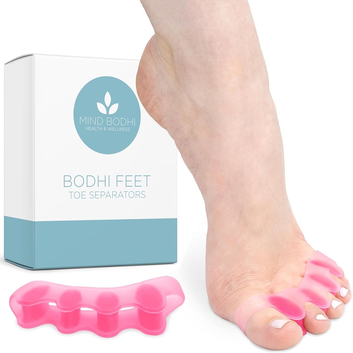 Mind Bodhi Toe Separators/Toe Spacers - For Men and Women - Correcting Bunions and Restoring Toes to Their Original Shape - Regular Size – Pink