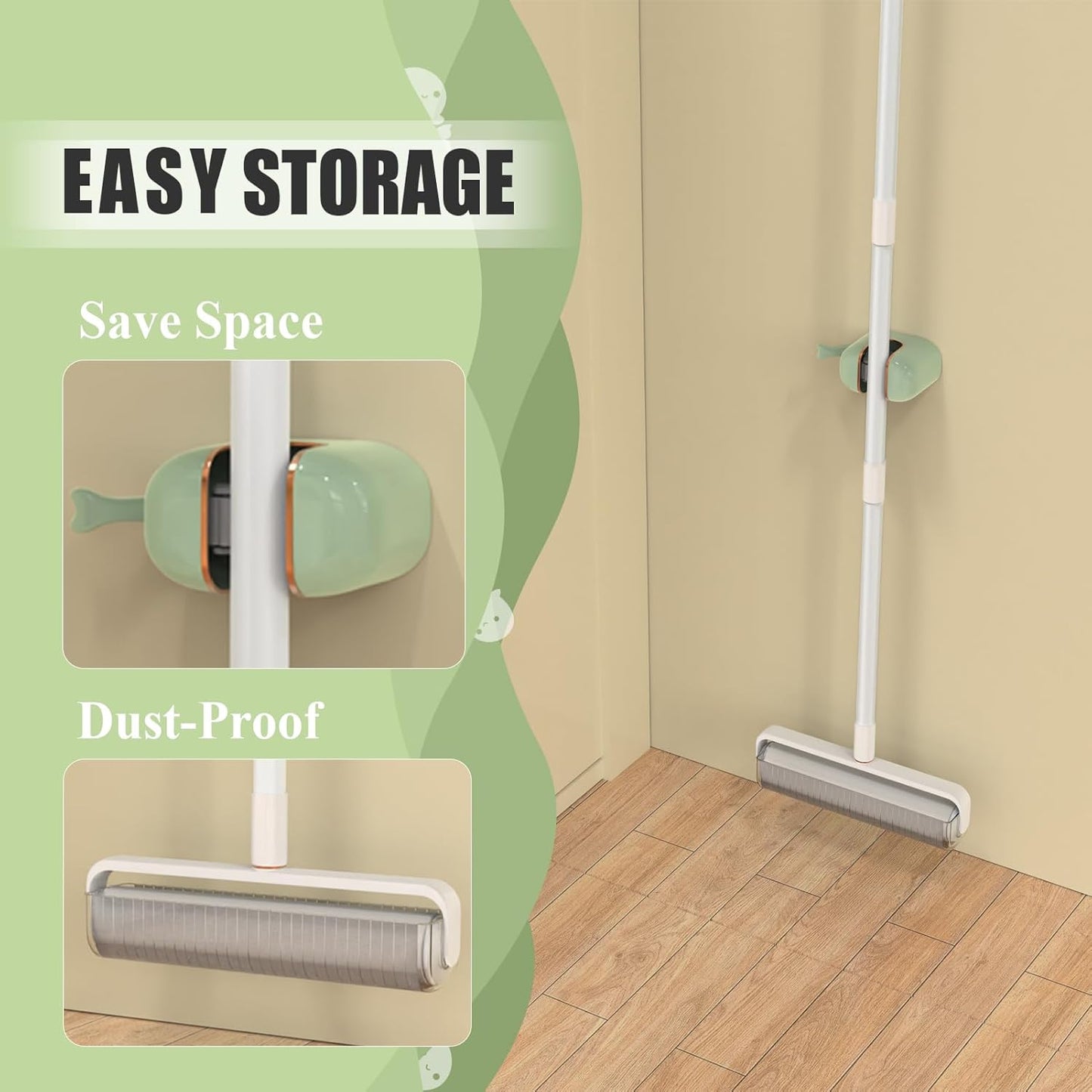 Super Sticky Large Lint Rollers for Floor Carpets, 9.45'' Cat & Dog Pet Hair Remover with 360 Sheets, Lint Rollers for Pet Hair Extra Sticky with Long Handle for Sofa, Cars, Curtains and Clothes