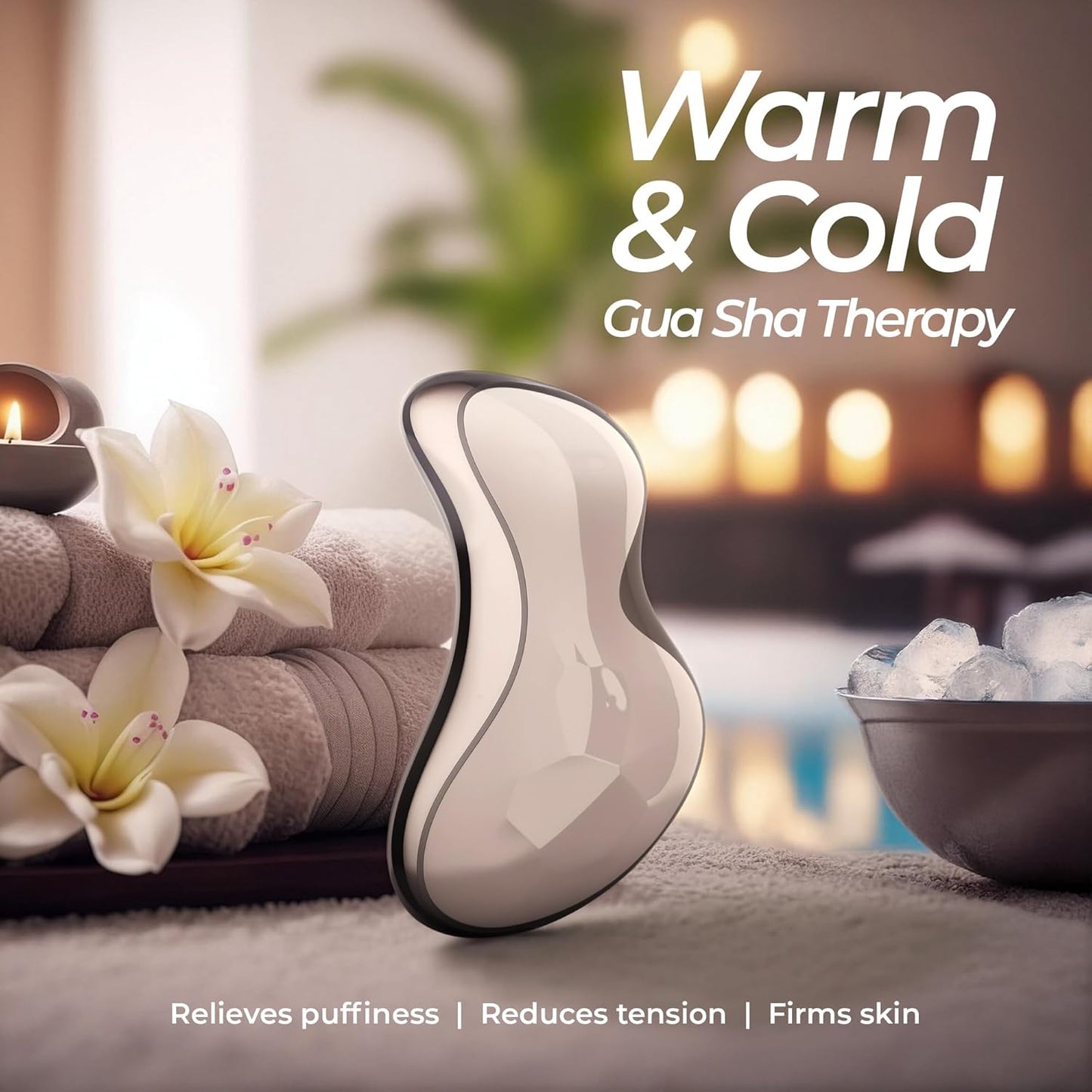 Red Light Scalp Massager & Gua Sha Set | Electric Hair Comb & Face Massager | Warm & Cold Therapy for Relaxation, Skincare & Anti-Aging | Spa Gift for Men & Women