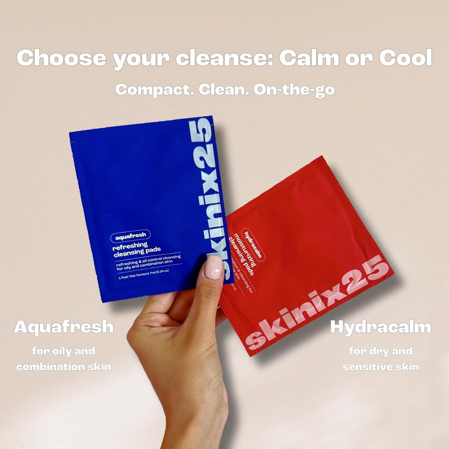 Hydracalm & Aquafresh Facial Cleansing Pads – 80 Individually Wrapped Face Wipes for Travel, Gym & On-the-Go Skincare | Hydrating + Oil-Control Cotton Pads for All Skin Types