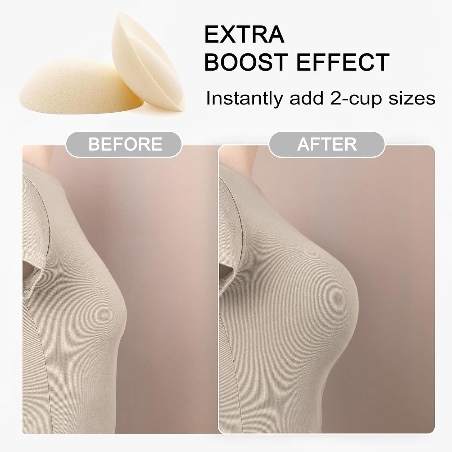 FOOT OF THE TREE Super Thick Bra Pads Inserts 3 Pairs Removable Breast Enhancers Push Up Bra Cups Paddings