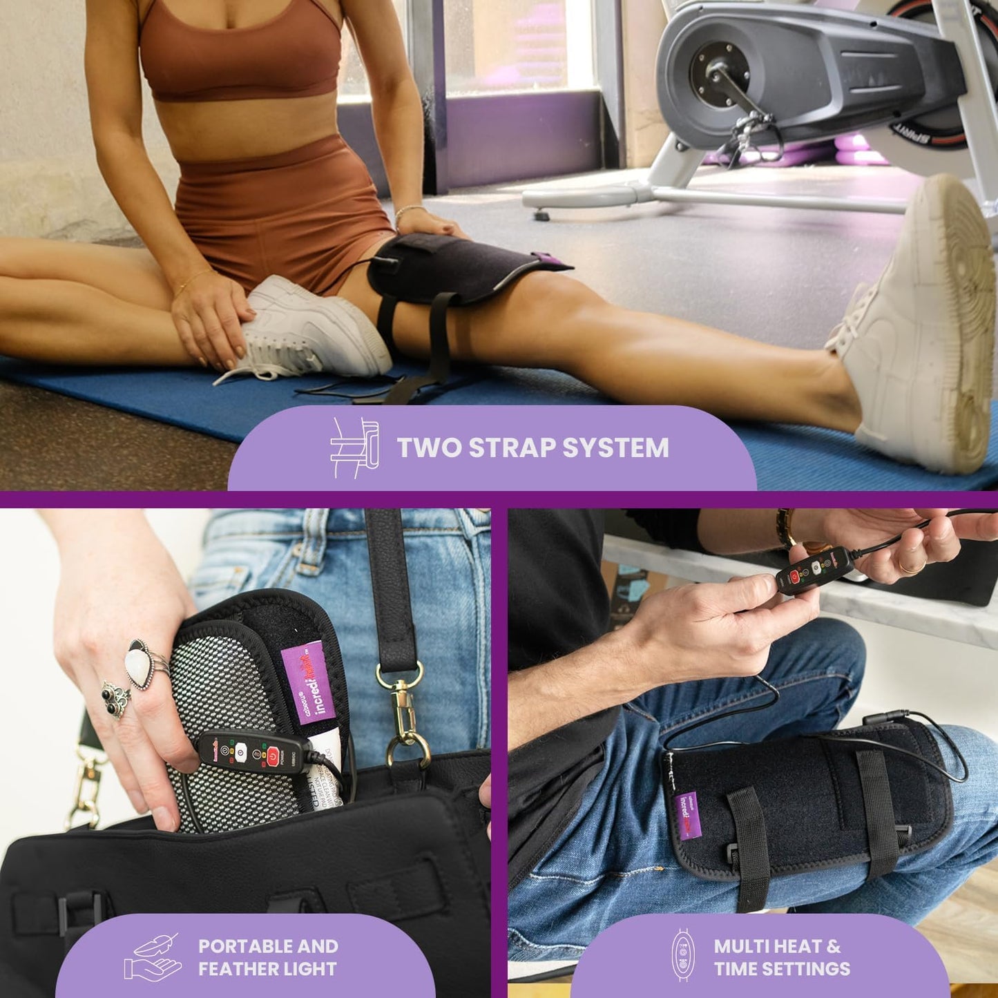 Incredi-Heat - USB Heating Pad by Cabeau - Infrared Heat Therapy to Ease Muscle Strain, Relieve Pain, and Provide Targeted Compressed Heat - Compact, for On-The-Go Use