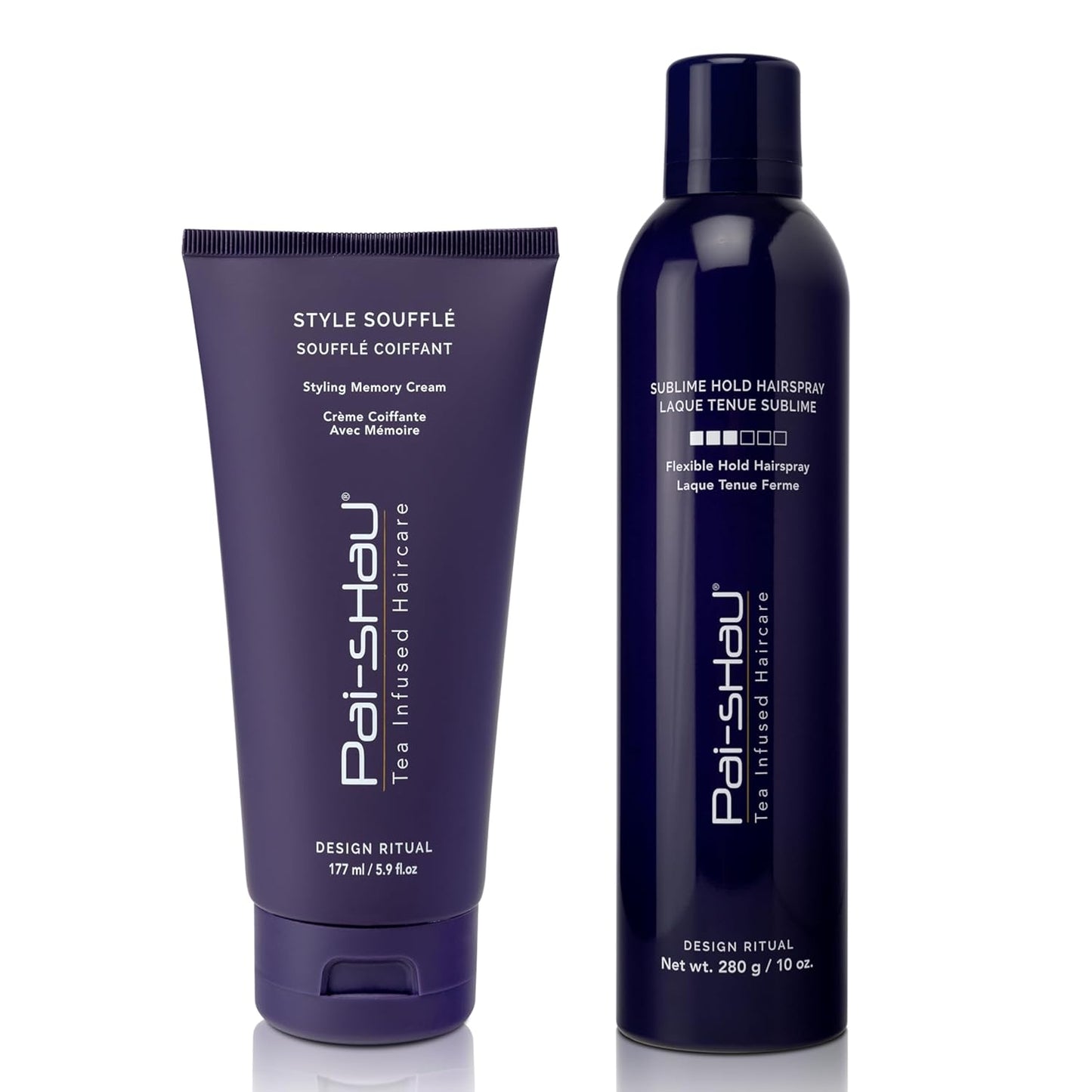 Pai-Shau Style Soufflé & Sublime Hold Hairspray - Hair Styling, Frizz Tamer for Damp and Dry Hair with Antioxidants to Maintain Hair Integrity - Flexible & Medium Hold Hair Spray for Women