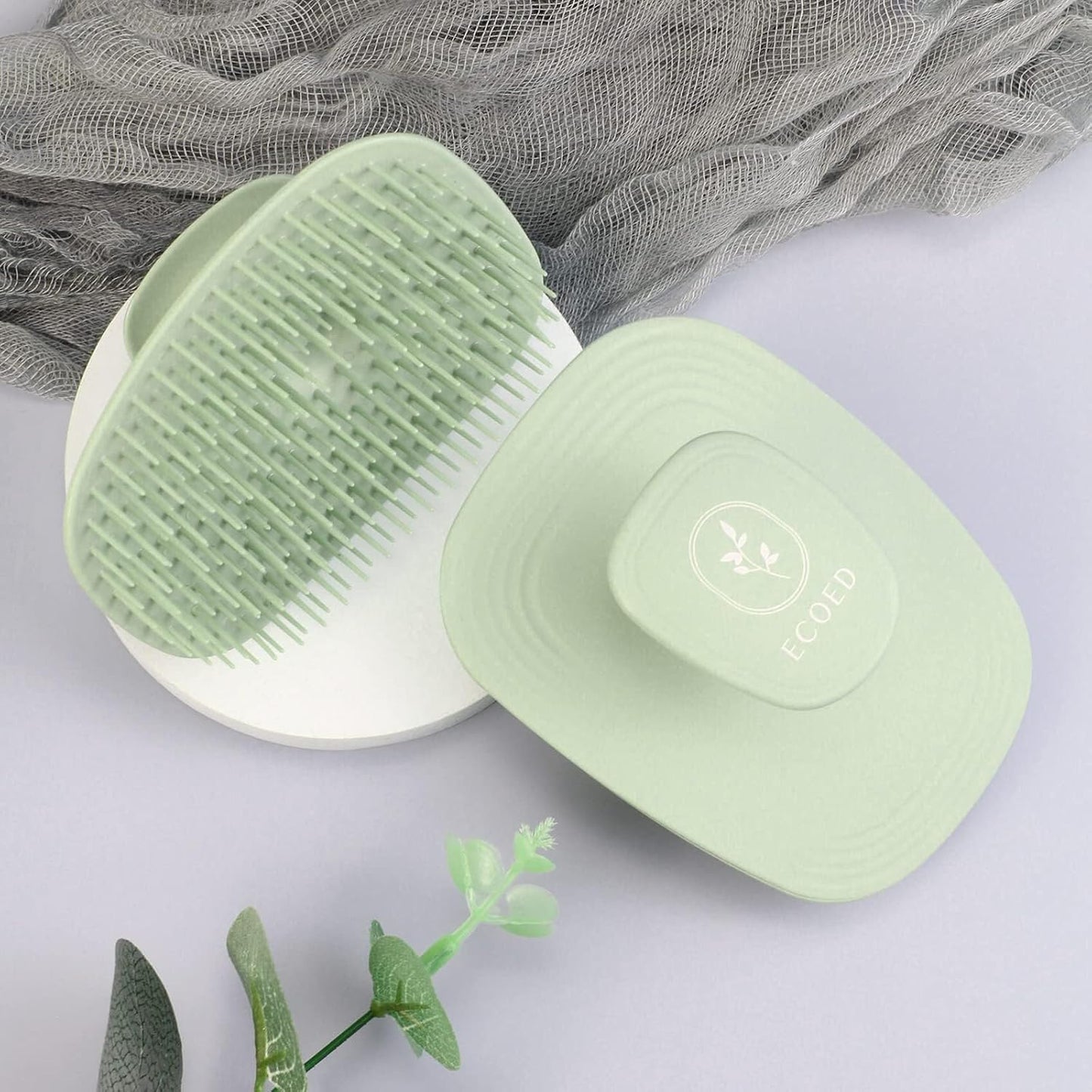 Scalp Massager Shampoo Brush,Scalp Scrubber for Dandruff Removal, Scalp Care Hair Brush Wet & Dry detangler for Men and Women.Suitable for Short Medium Hair(Green)