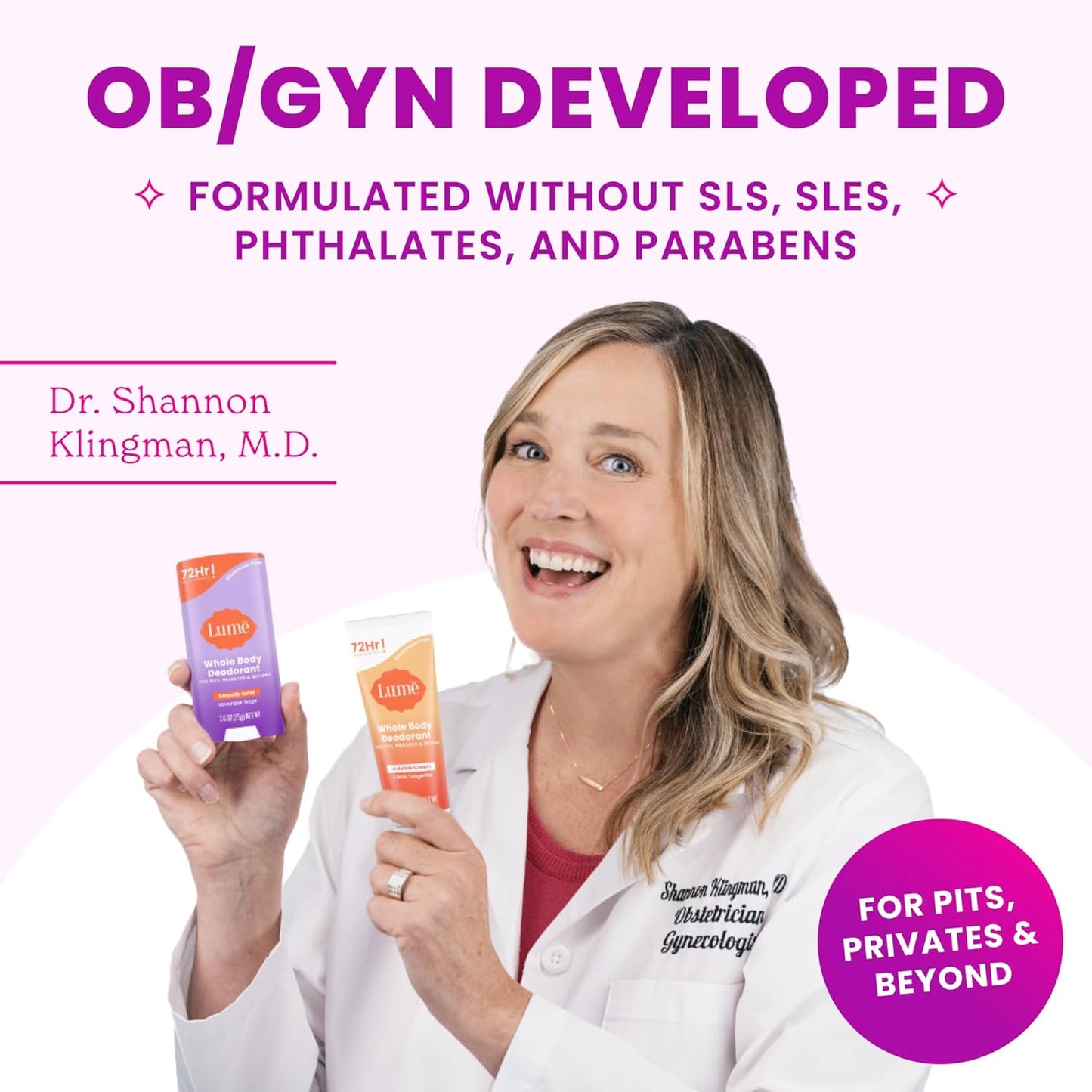 Lume Acidified Body Cleansing Bar - 24 Hour Odor Control - Removes Odor Better Than Soap - Moisturizing - No SLS or Parabens - OB/GYN Developed - 8.5 Ounce, 3 Pack (Tangerine, Lavender, & Unscented)