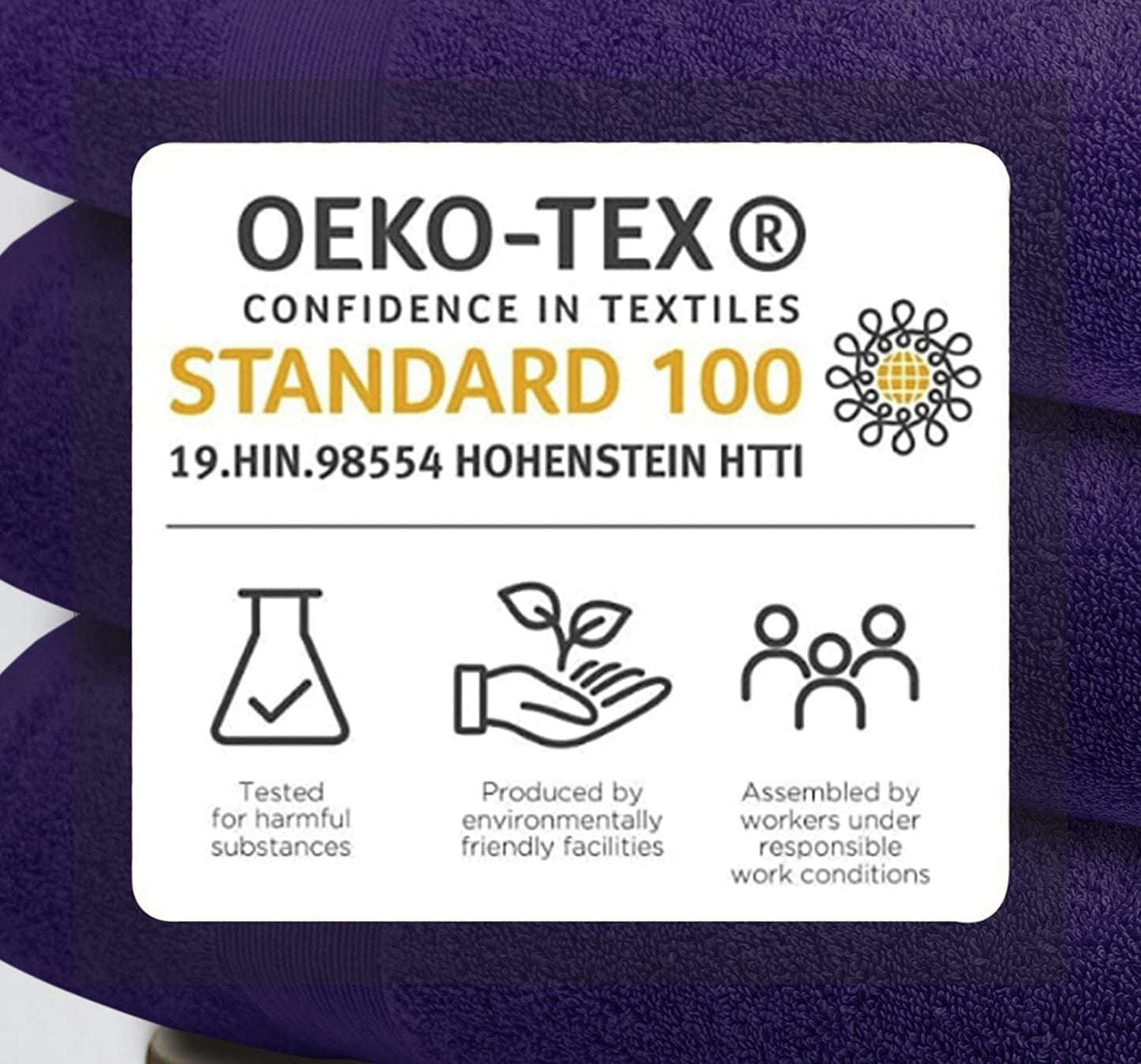 Softolle Luxury Bath Towels Set of 4 (27” x 54”) | Towels for Bathroom | Super Soft | Highly Absorbent Towels for Home, Spa, Gym (Purple)