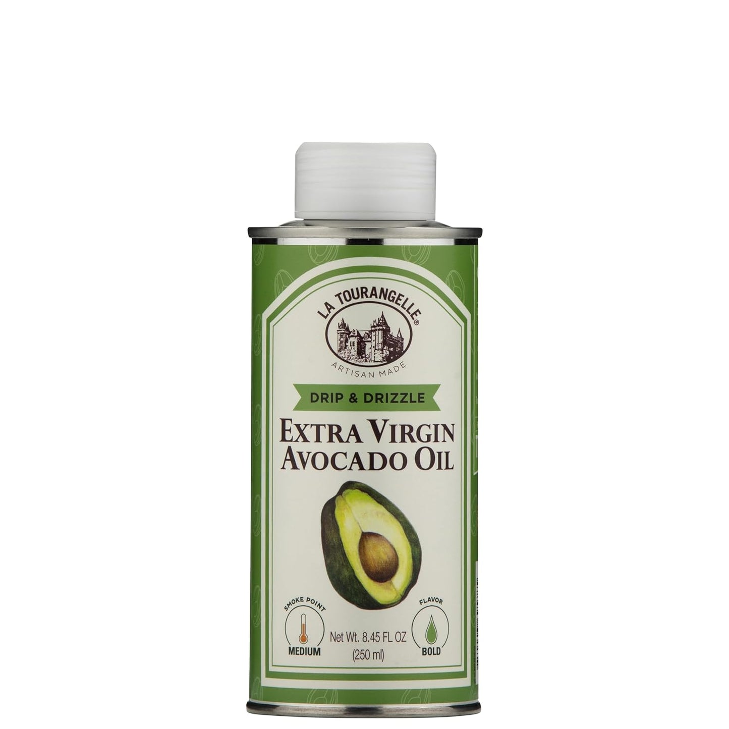 La Tourangelle, Extra Virgin Avocado Oil, Full Flavor from Premium Avocados, Medium Heat, 8.45 Fl Oz