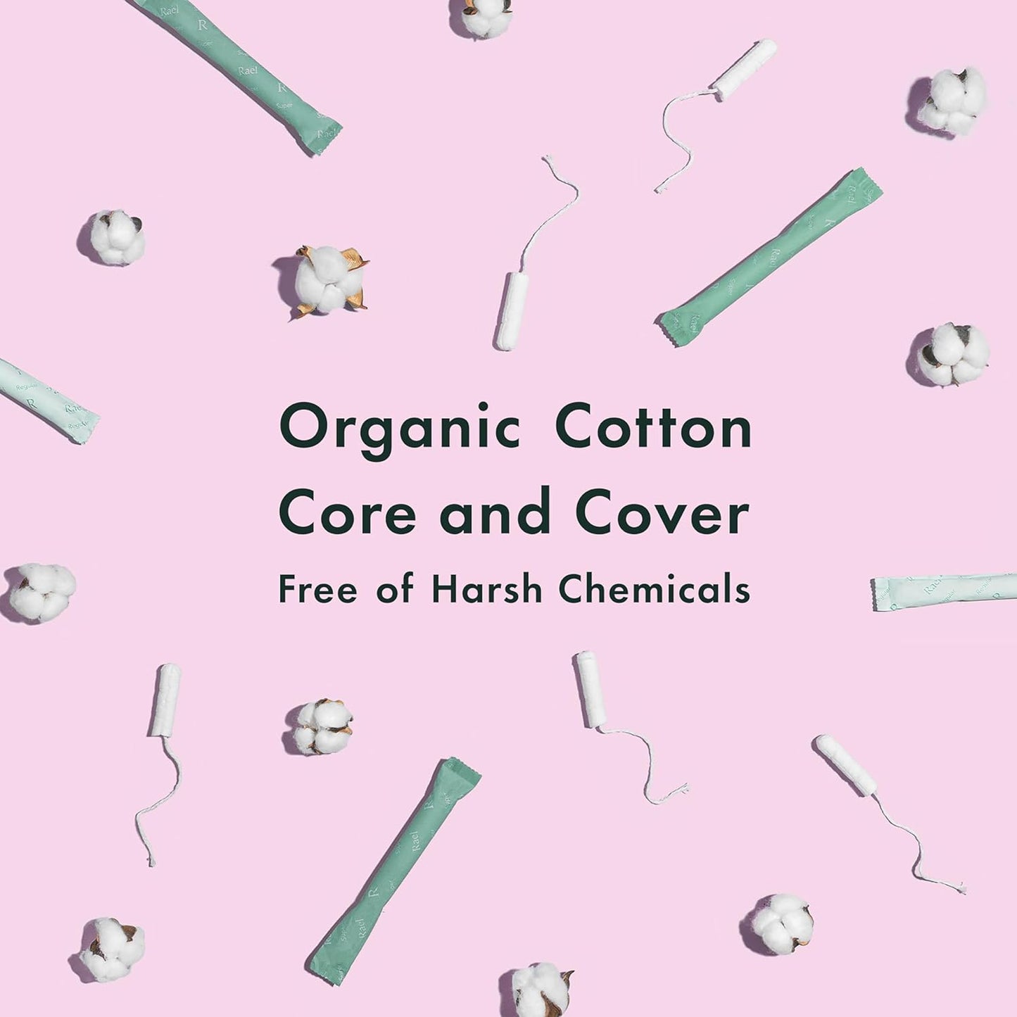 Rael Tampons, Cardboard Applicator with Organic Cotton, Multipack, Regular and Super Absorbency, Unscented, Upgraded Easy Grip, Biodegradable, Chlorine-Free (36 Count, Bundle)