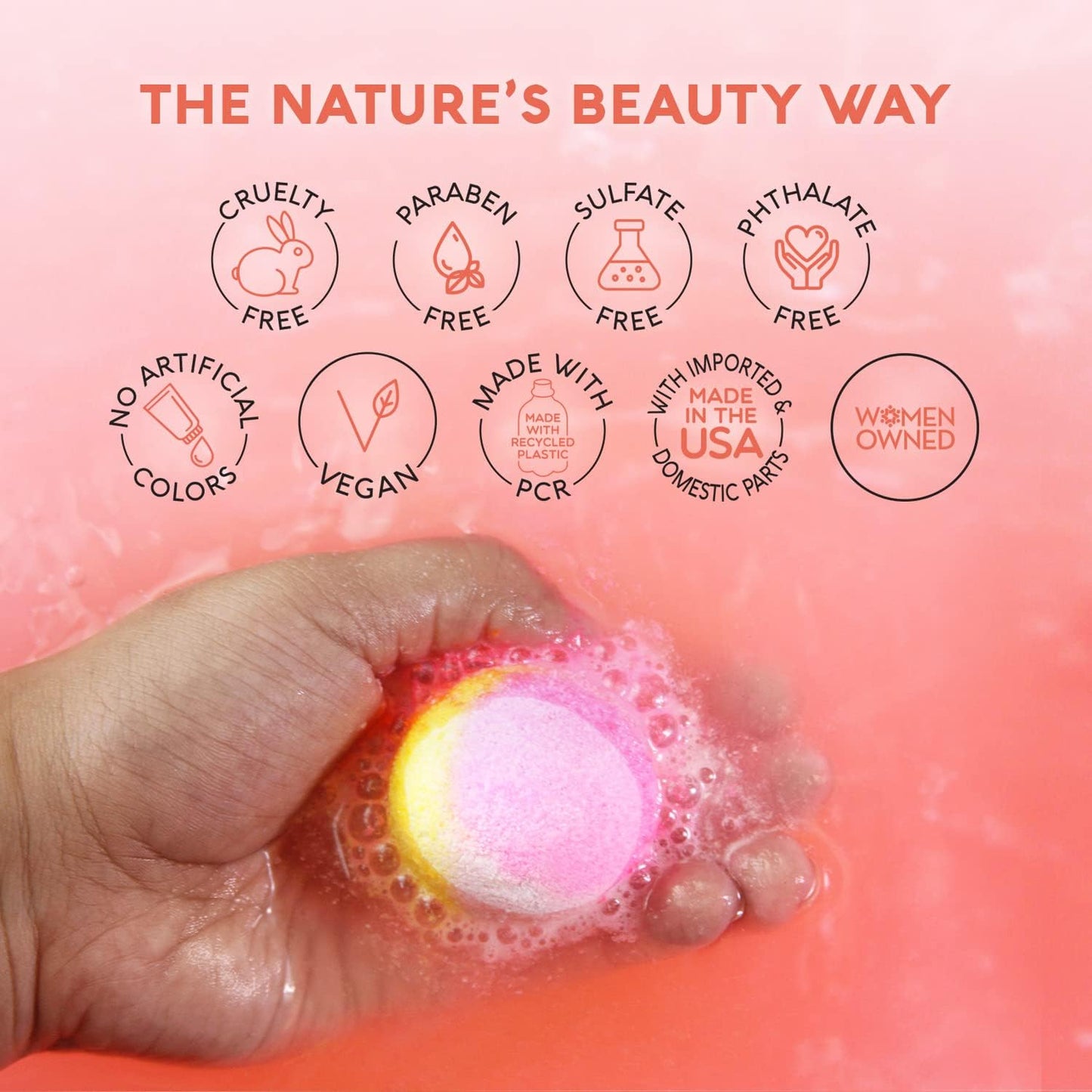 Nature's Beauty Dreamsicle Bath Bomb Gift Set Multi-Pack - Orange Blossom, Lemon Zest & Honey Nectar Scent Made w/Orange Peel Extract, Coconut Oil + Vitamin E, 17.5 oz |10 ct ea (2 Pack)