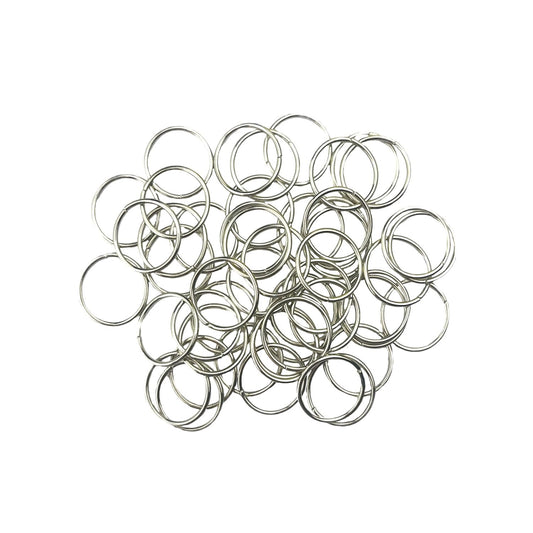SEVENHEAD 50 Pcs Dreadlock Beads Hair Accessories Circle Rings Adjustable Cuffs Braiding Hair Decoration Clips Metal Hair Decoration for Braids(Silver 1mm*14mm)