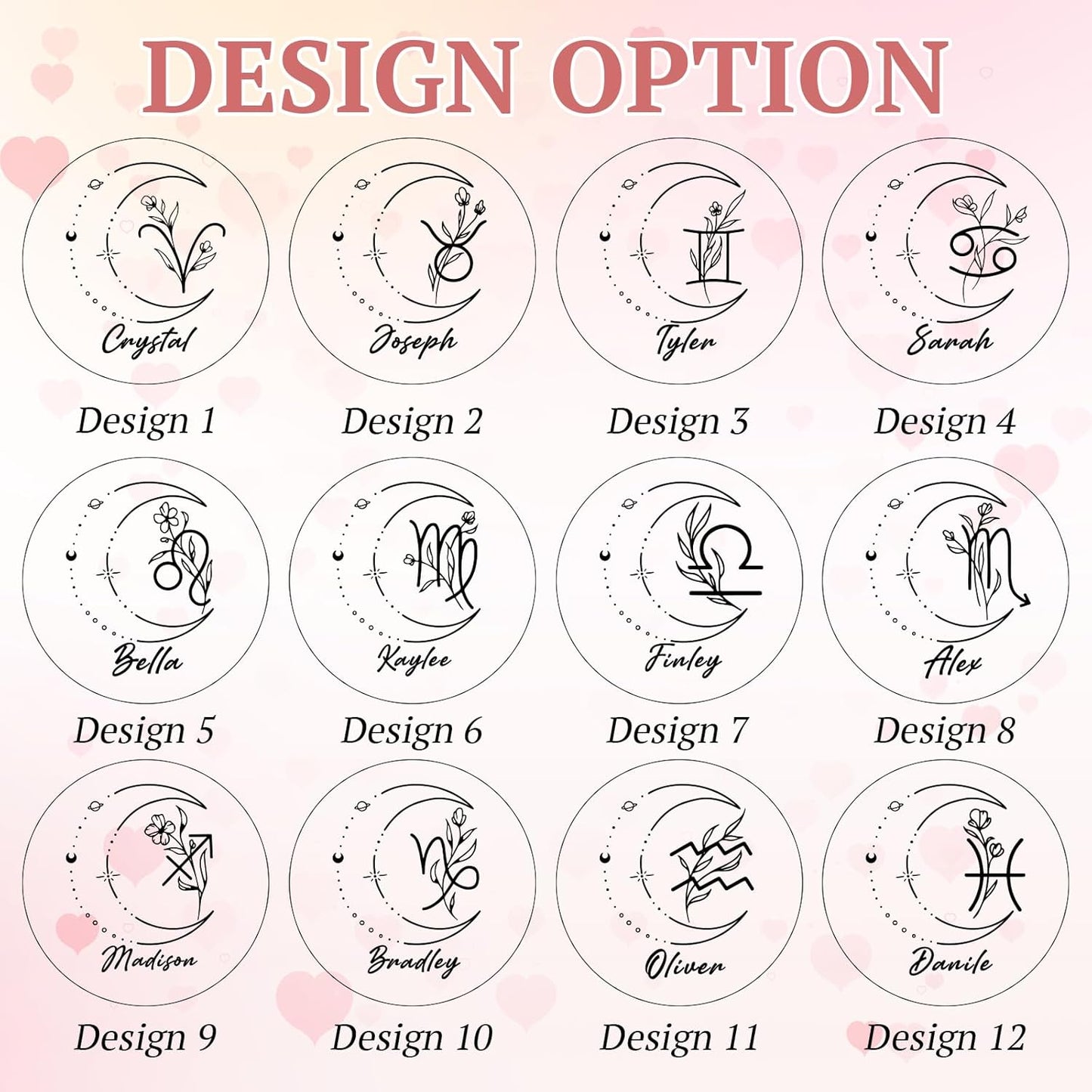 Personalized Compact Mirror, Custom Birth Flower Pocket Mirror Gift for Women Girls Daughter Mom, Customized Zodiac Travel Makeup Mirror, Wedding Favors Gifts, Bridal Shower Gifts, Stocking Stuffers